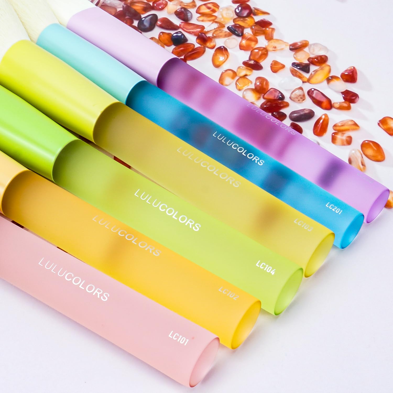 LULUCOLORS Juego de 18 pinceles de maquillaje para principiantes -...