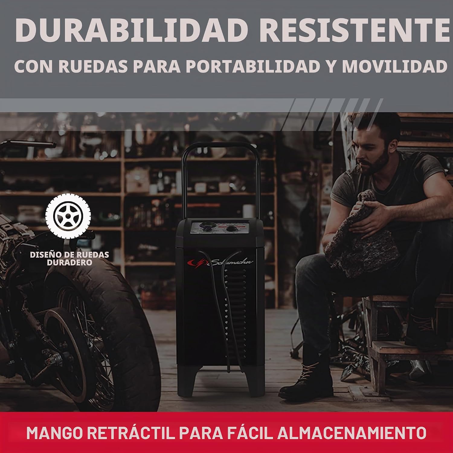Schumacher Electric Arrancador\/cargador de batería de coche con ru...