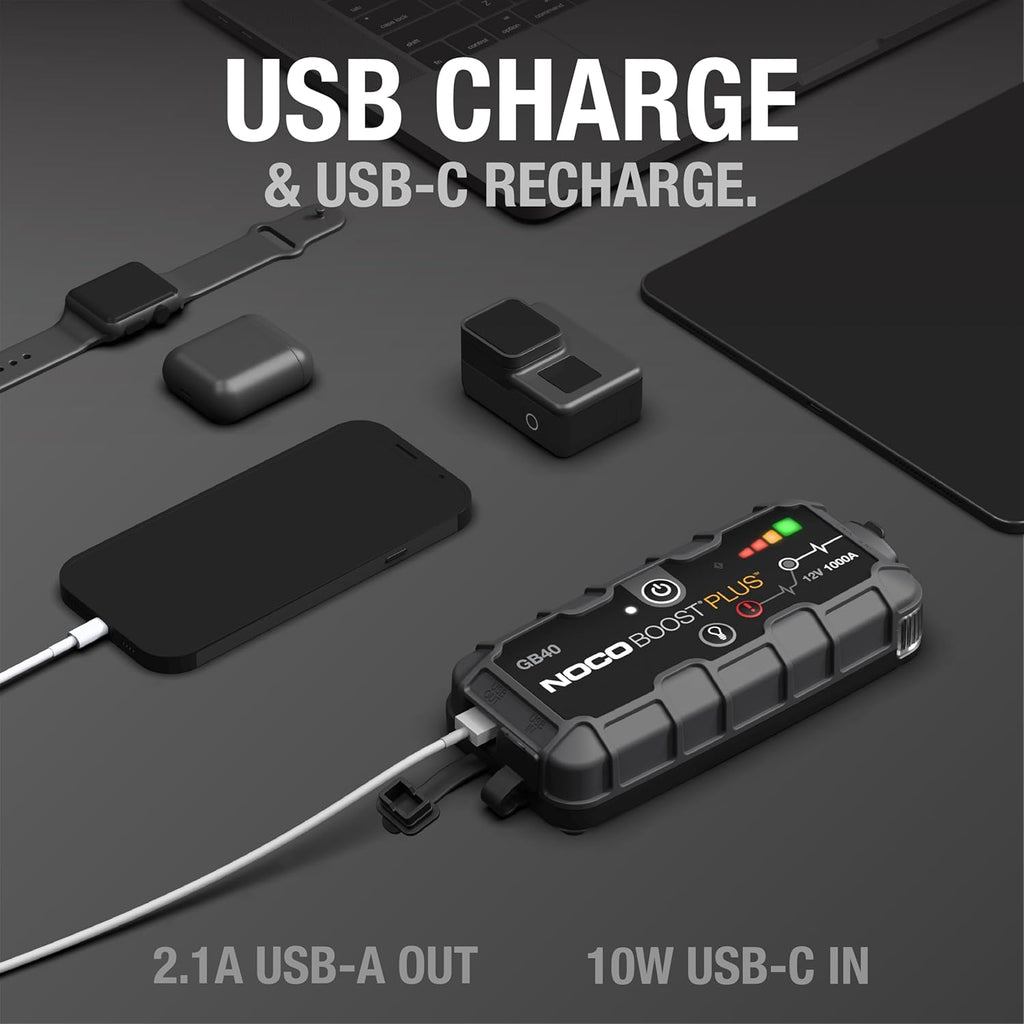 NOCO Boost GB40: Arrancador de 1000A Ultraseguro \u2013 Paquete de...