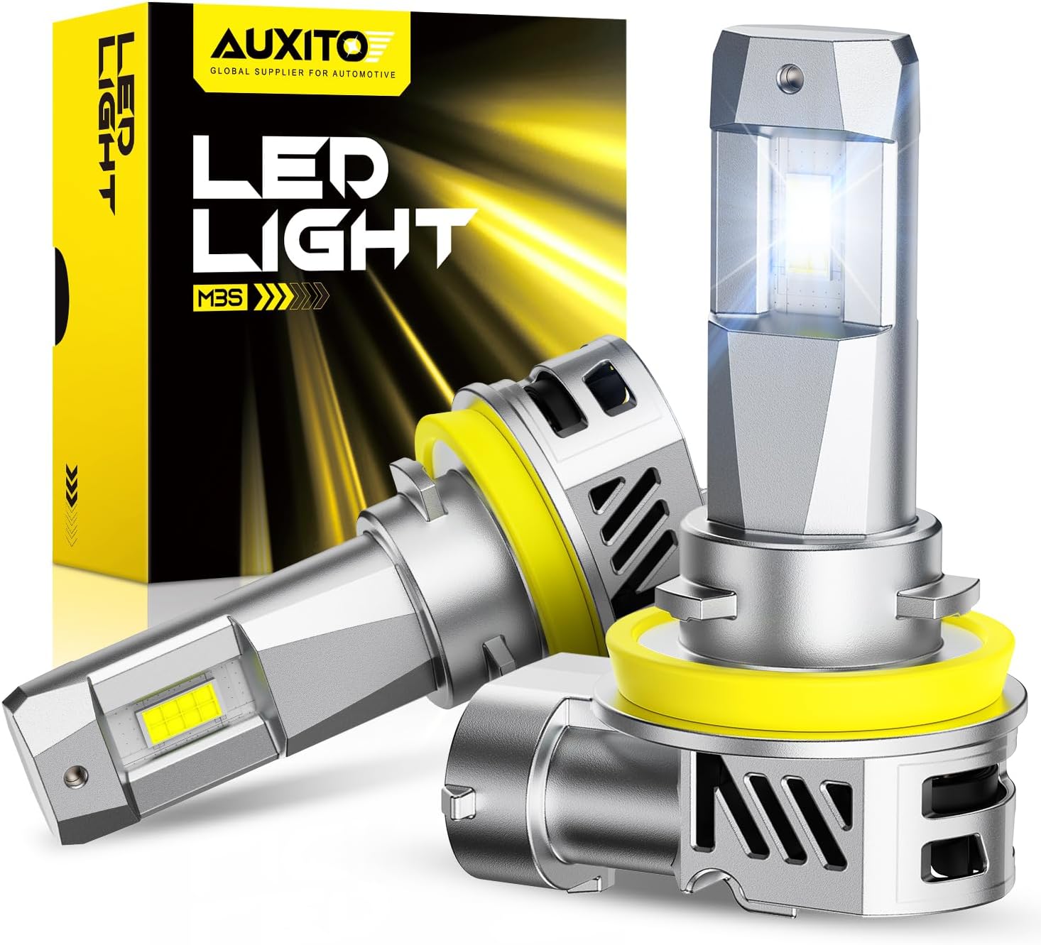 AUXITO Bombillas LED H11, 50,000 lúmenes, 900% superbrillantes, 60,...