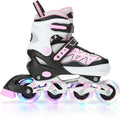 Lightning Adjustable 4 Sizes Inline Skates with Full Light up Wheel...