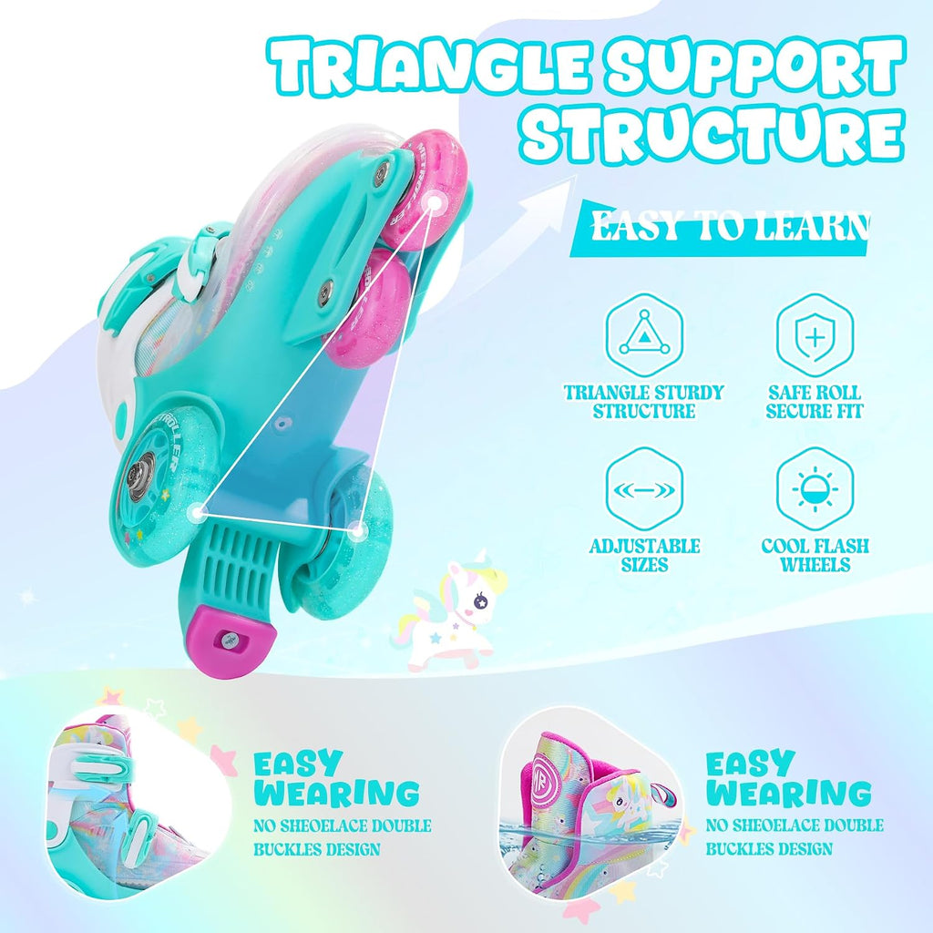 METROLLER Patines de equilibrio con ruedas ajustables para niños pe...