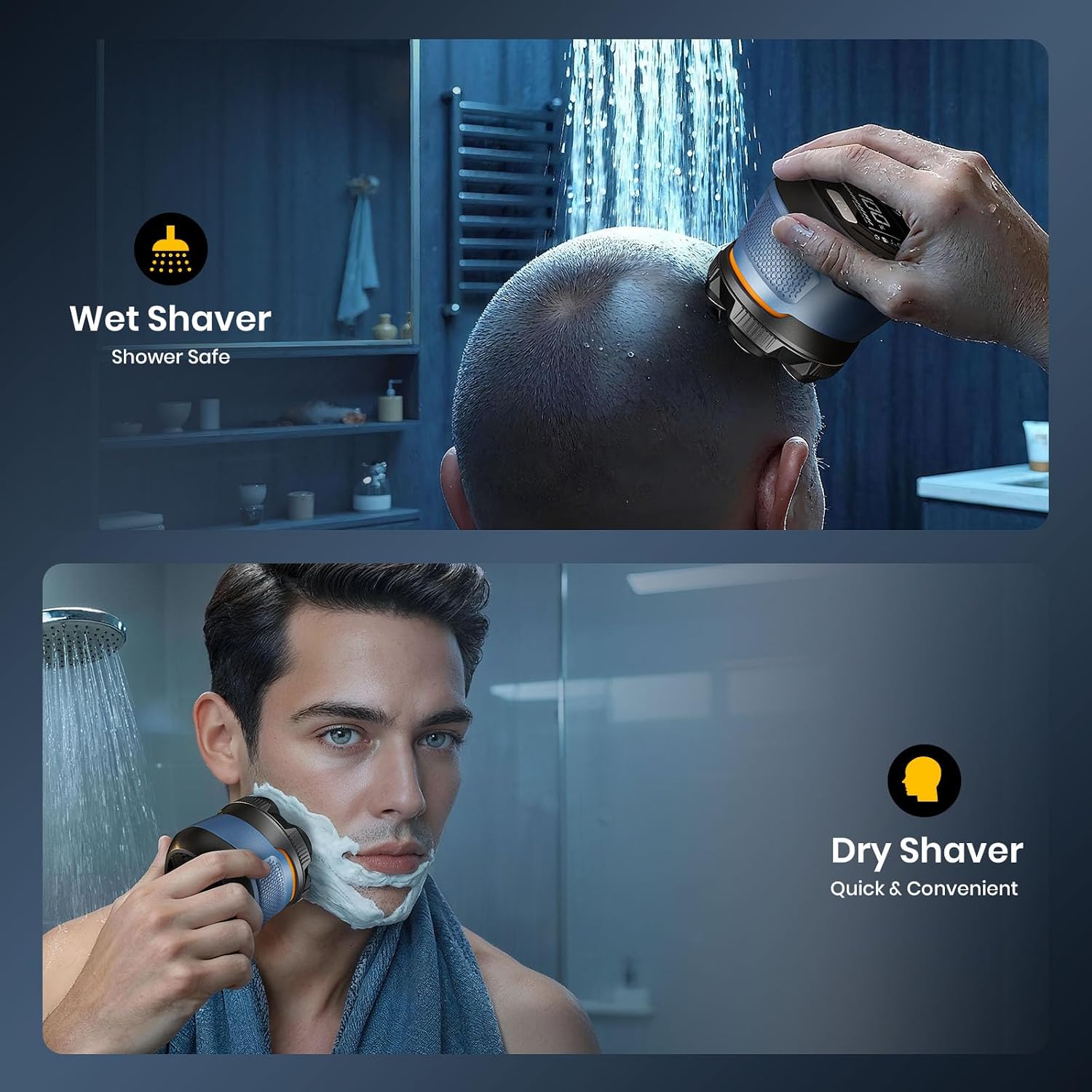 TLMUSE Afeitadoras de cabeza para hombres calvos, afeitadora de cab...