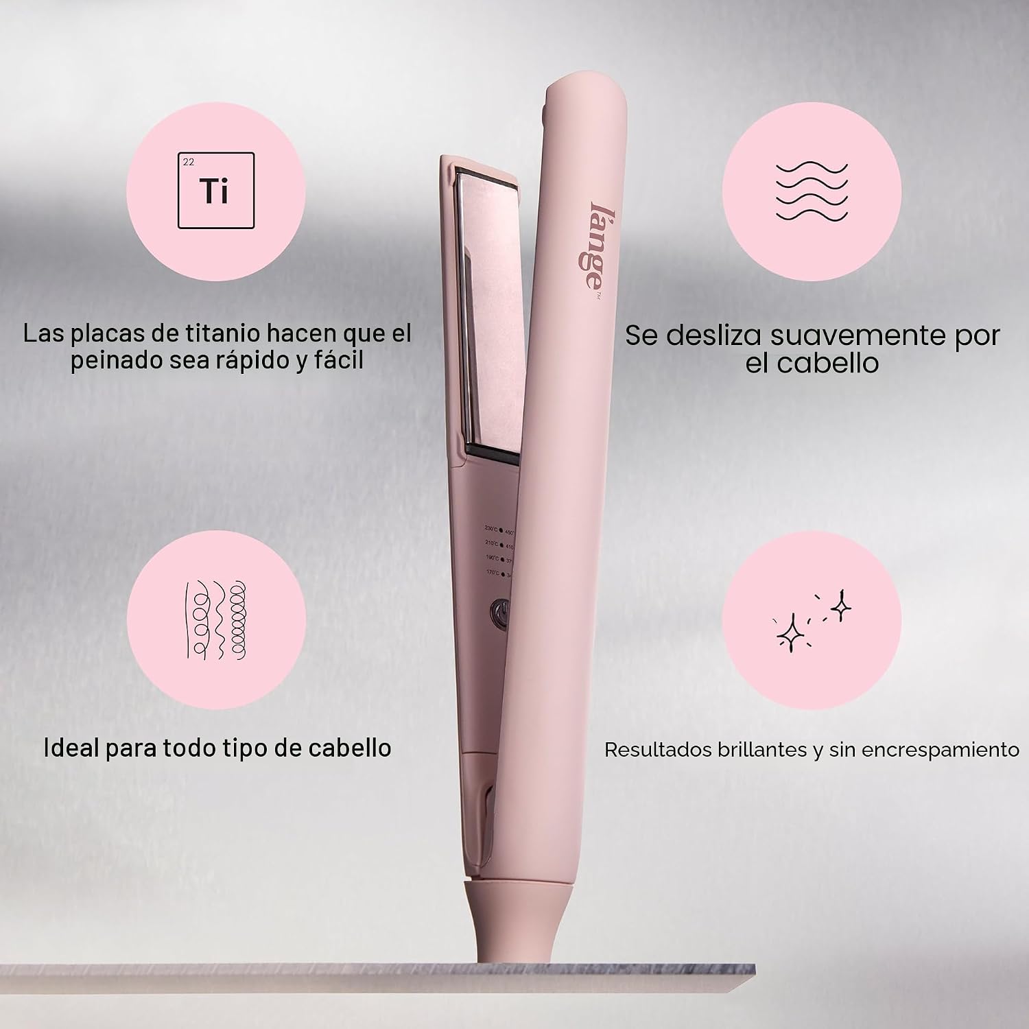 L'ANGE HAIR Plancha Alisadora de Titanio Straight Forward \u201...