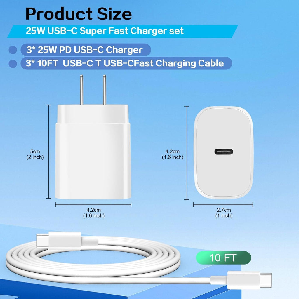 Fast Charger for Samsung,Samsung Charger Fast Charging Block,3Pack...