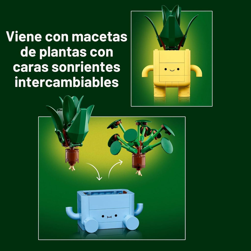 LEGO Botanicals Happy Plants - Juguete de construcción para niños,...