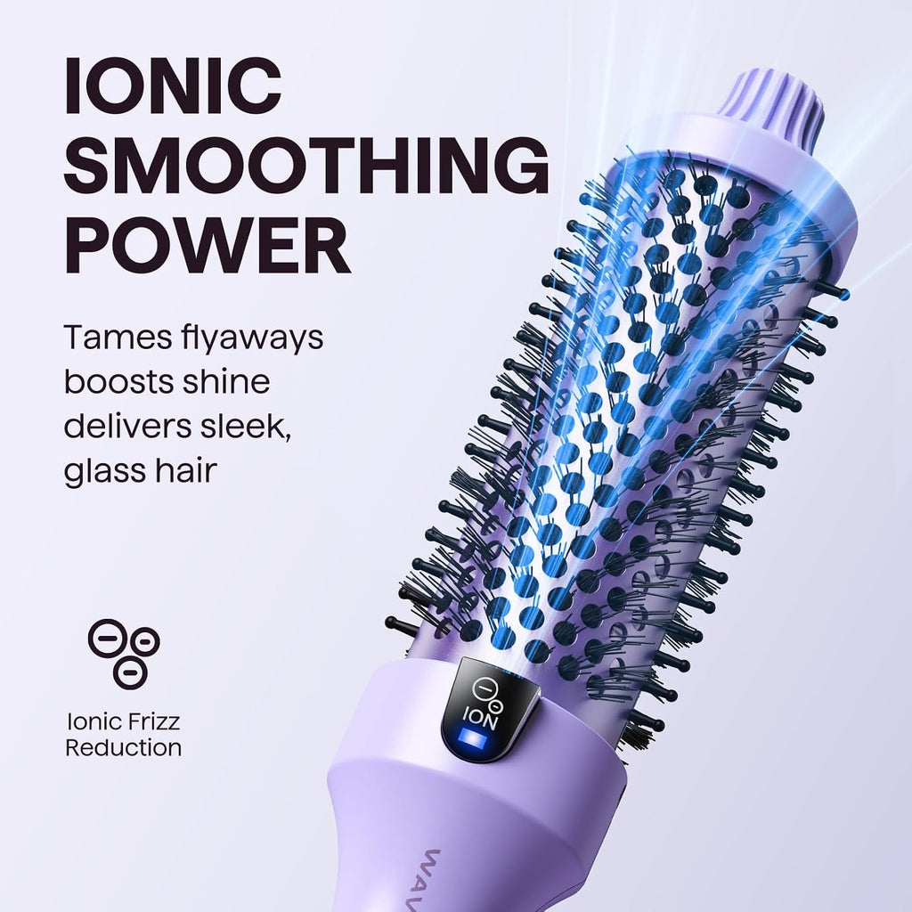 Wavytalk Cepillo Térmico, Blowout Boost Cepillo Redondo Calentado d...