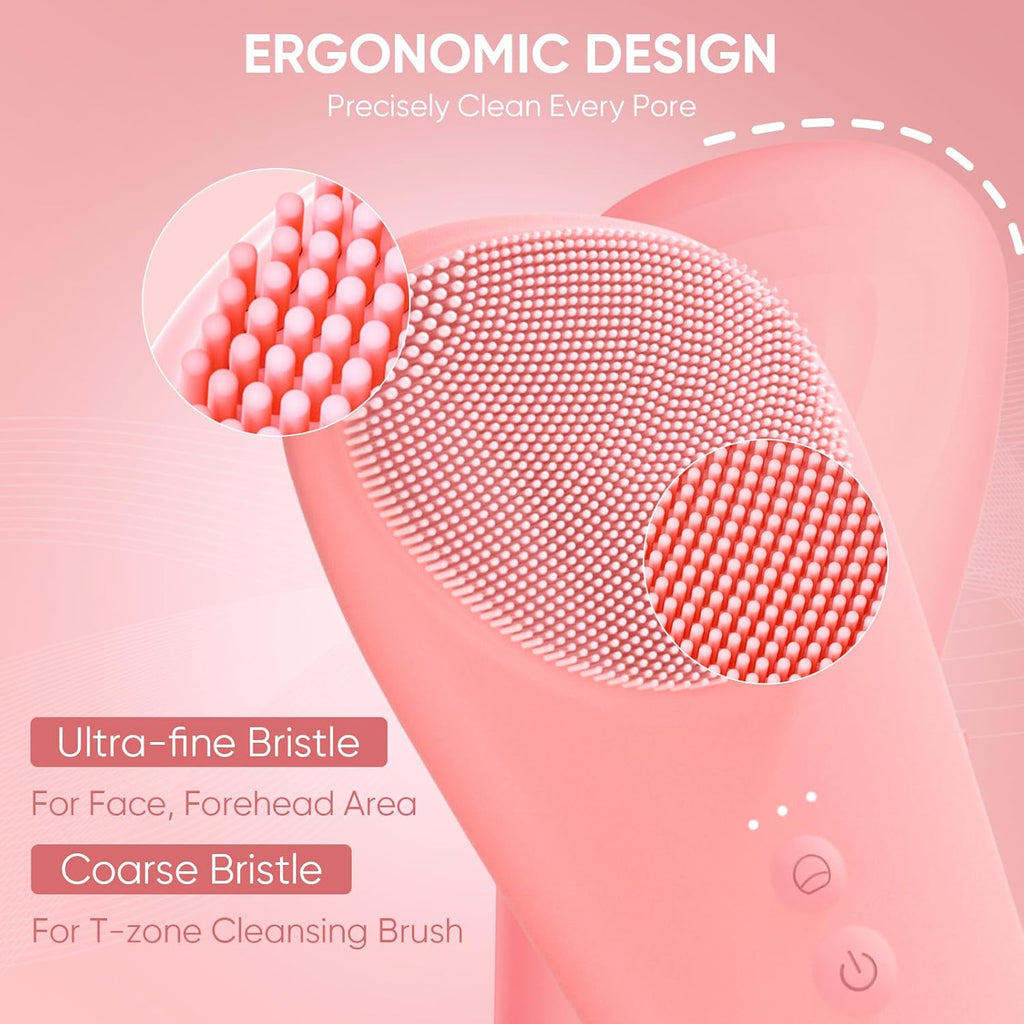 Stepcare Cepillo facial de silicona recargable 2 en 1, cepillo de l...