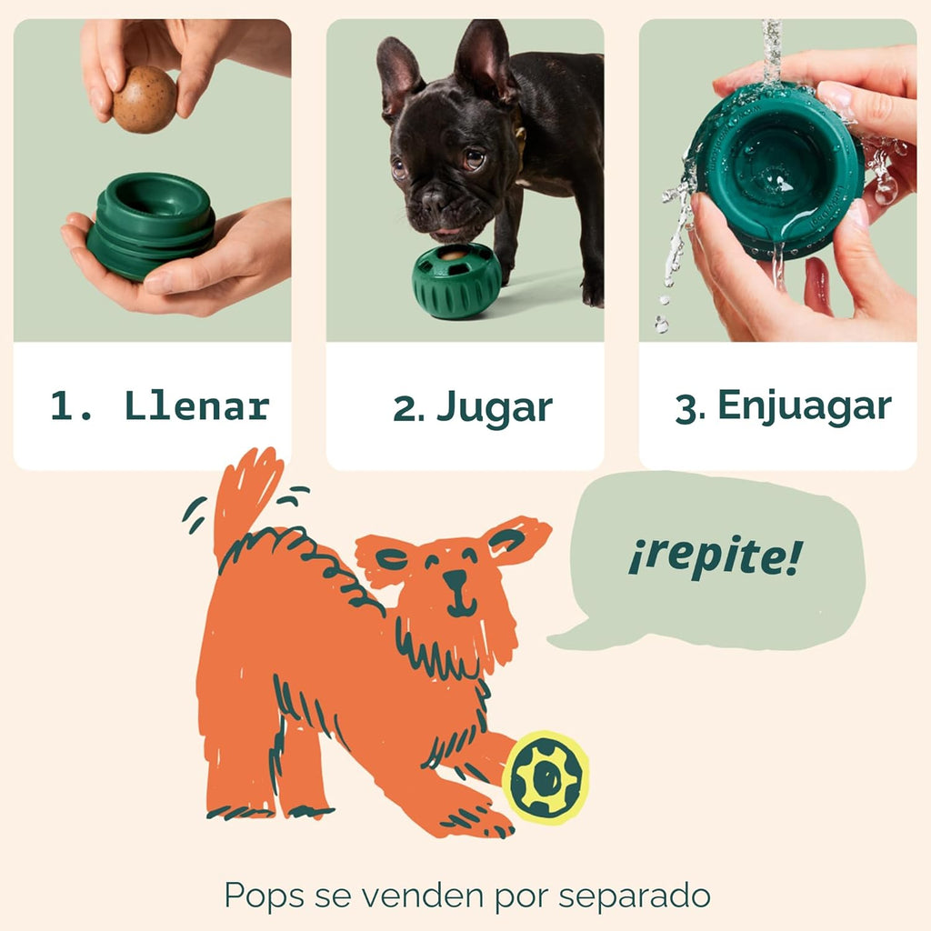 WOOF Pupsicle - Pelota interactiva de larga duración para mantener...