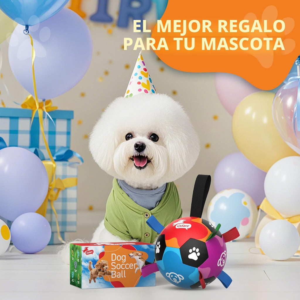 QDAN Juguetes para perros, pelotas duraderas para perros con correa...