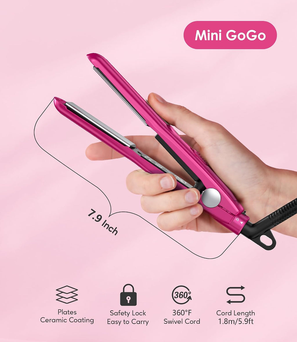 Terviiix Mini plancha plana, plancha de pelo de 1\/2 pulgada para b...