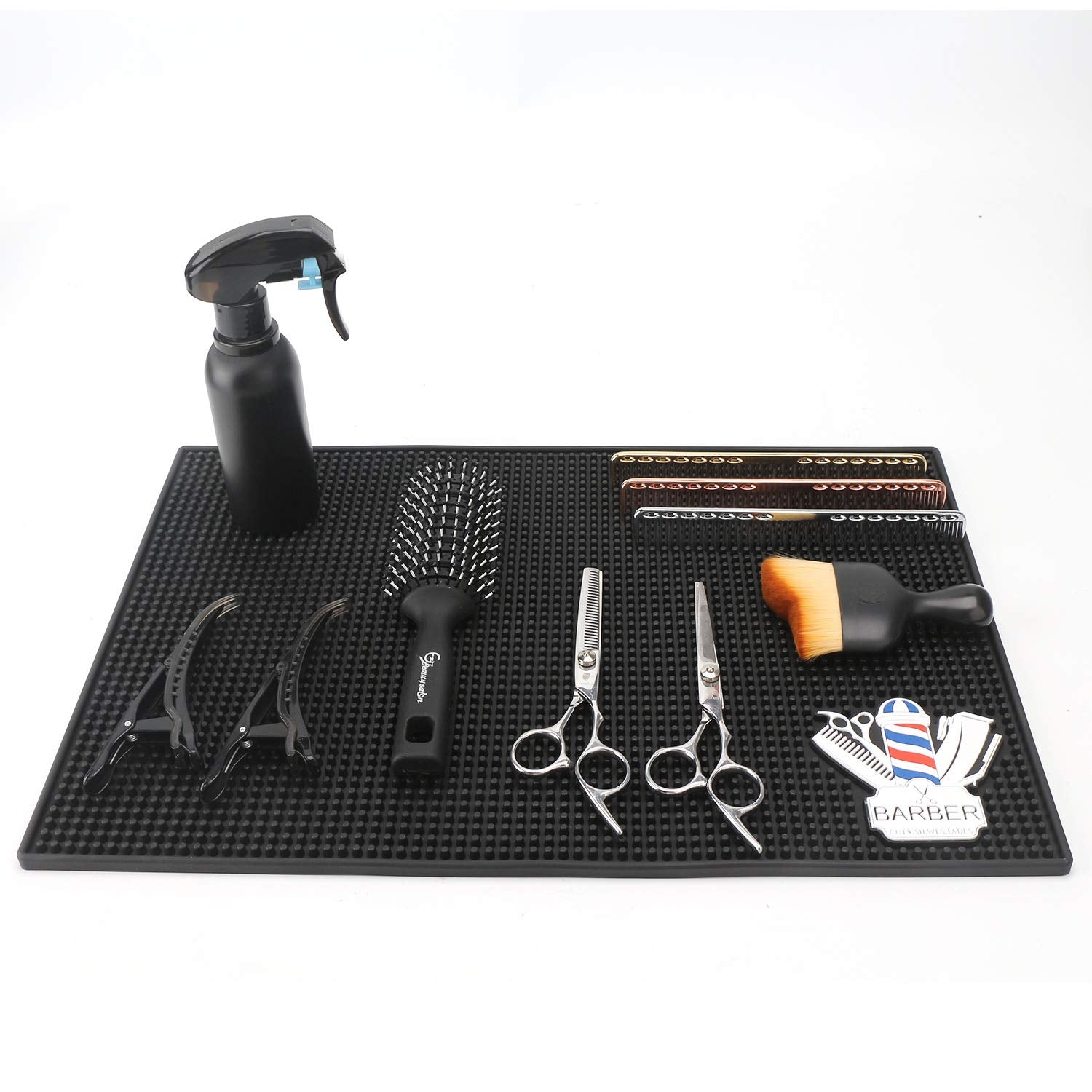 Segbeauty - Tapete de peluquería antideslizante para cortapelas, 11...