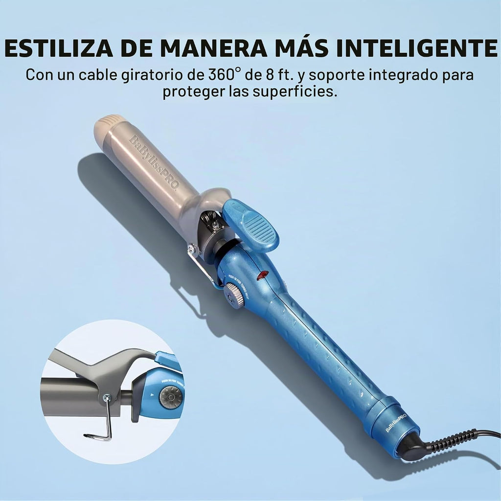 BaBylissPRO Rizador de Resorte de Titanio Nano, Varita Profesional...