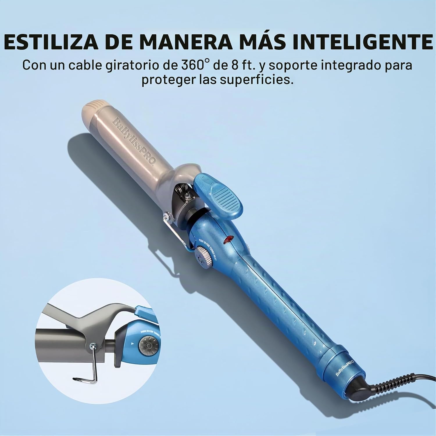 BaBylissPRO Rizador de Resorte de Titanio Nano, Varita Profesional...