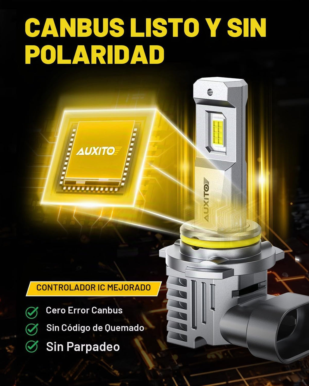 AUXITO Bombillas LED 9005 H11, 80,000 lm 15X superbrillantes, 6500K...