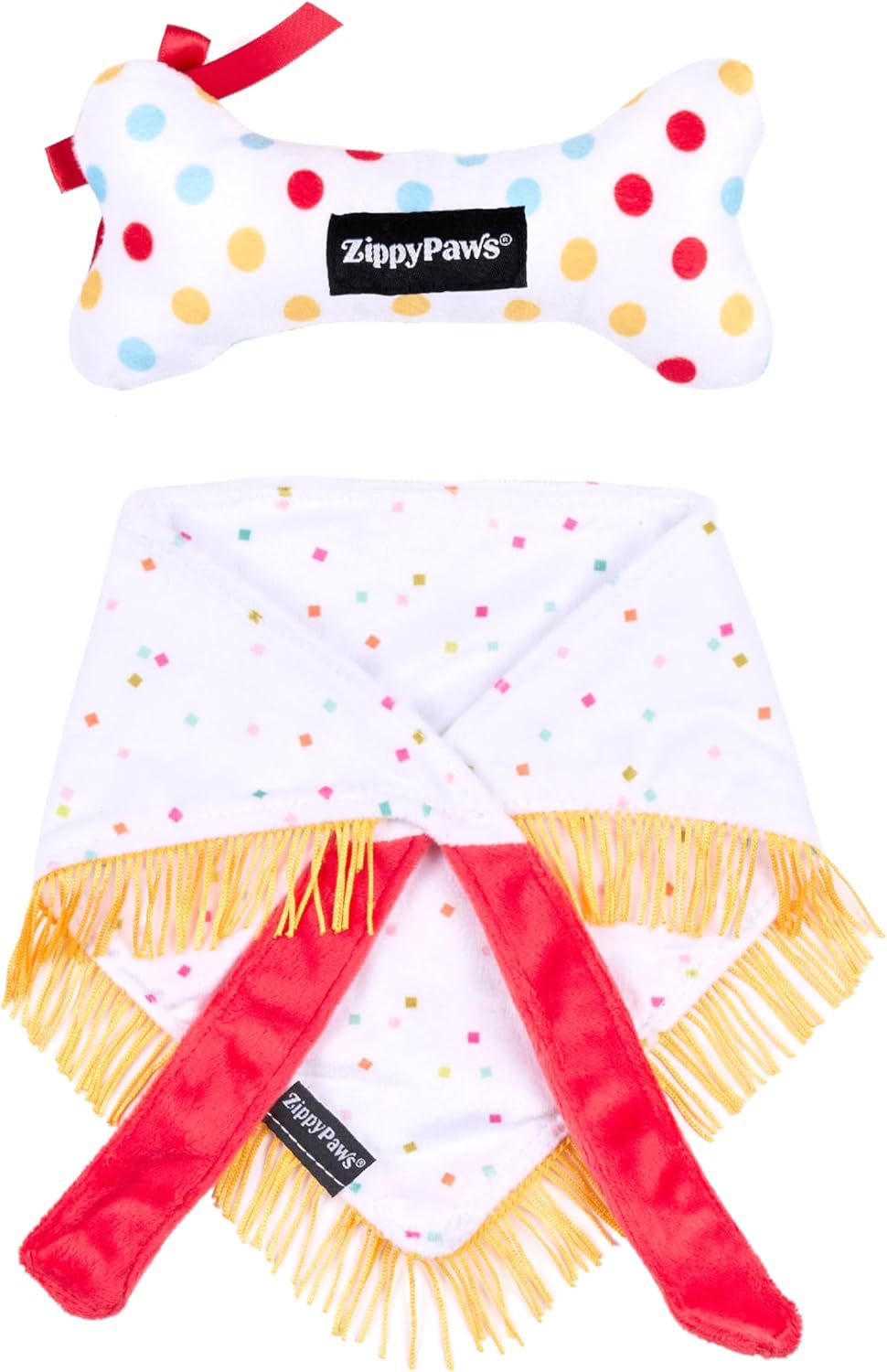 ZippyPaws Bandana y hueso de regalo de cumpleaños para perros, lind...