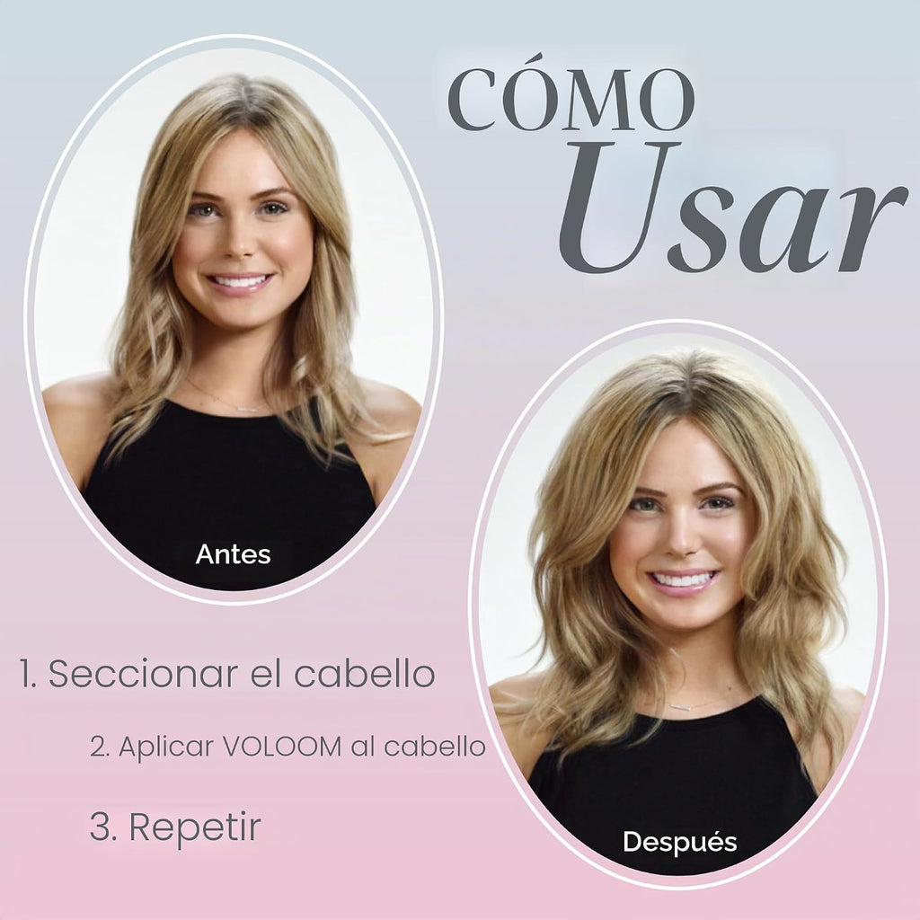 VOLOOM Petite Plancha plana de cerámica voluminizadora profesional...