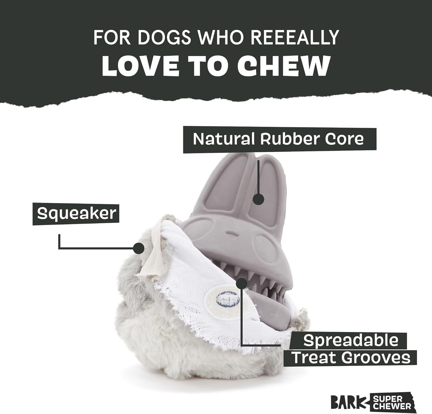 Juguetes para perros masticadores agresivos Barkbox Super Chewer, j...
