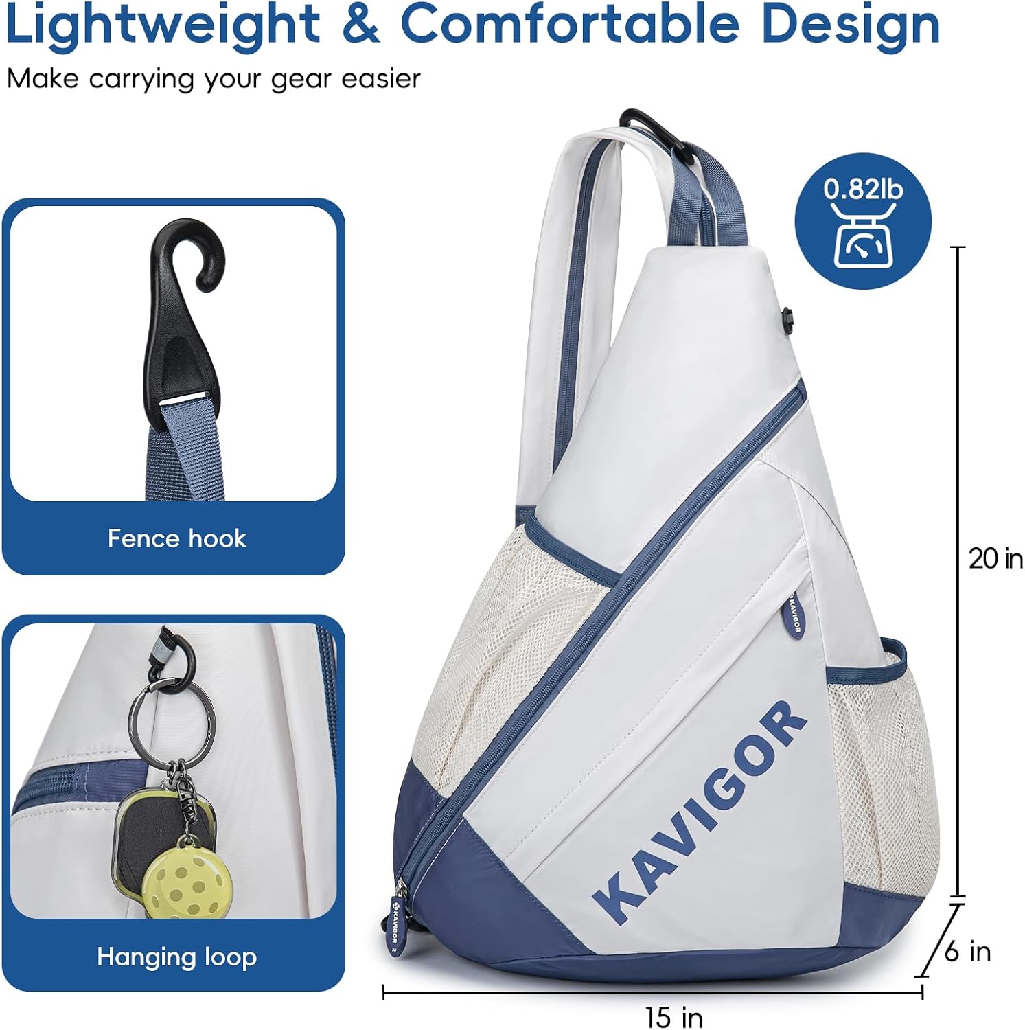 KAVIGOR Bolsa de pickleball 2025, mochila ultraligera convertible c...