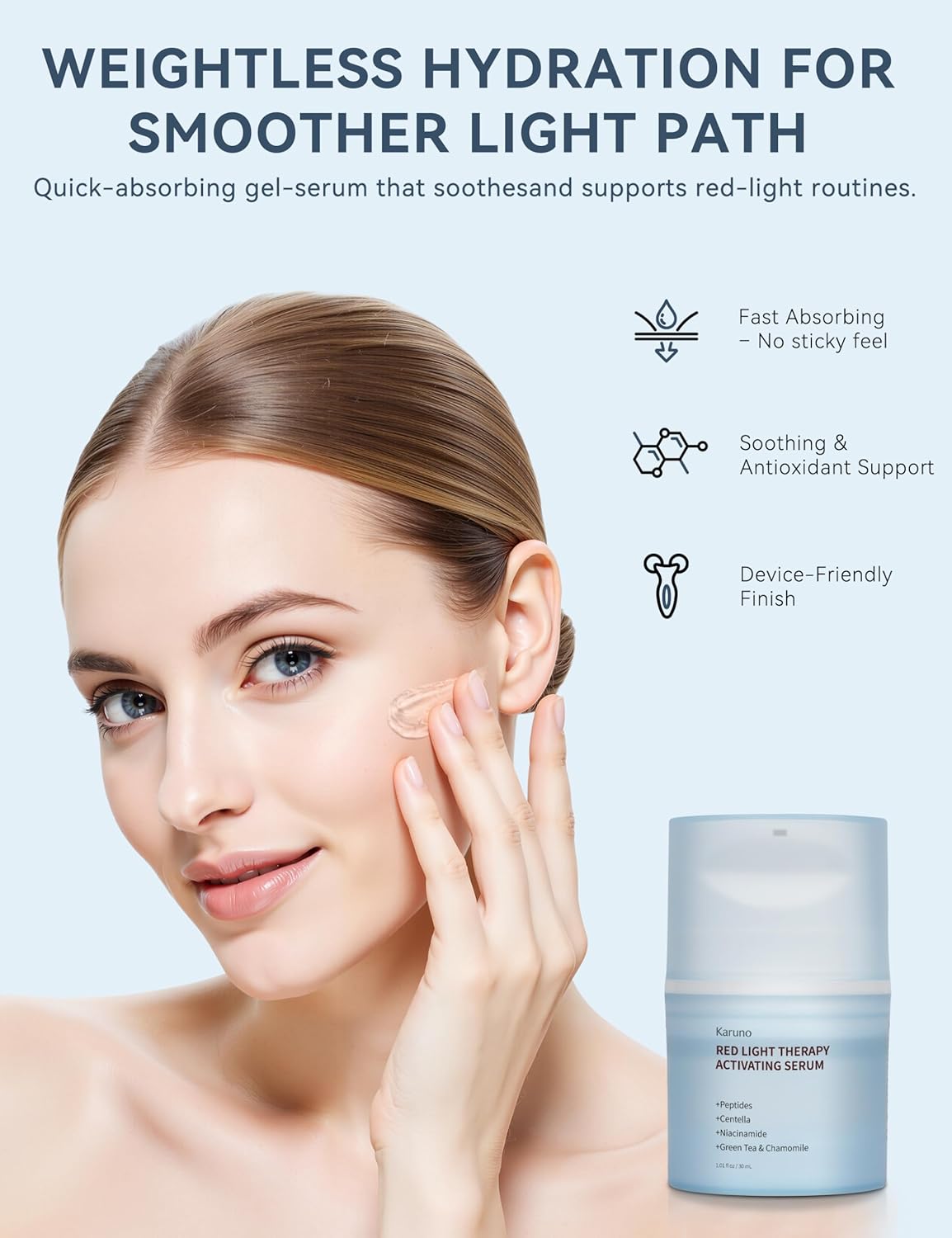 Suero de Terapia de Luz Roja para el Rostro \u2013 Potenciador de A...
