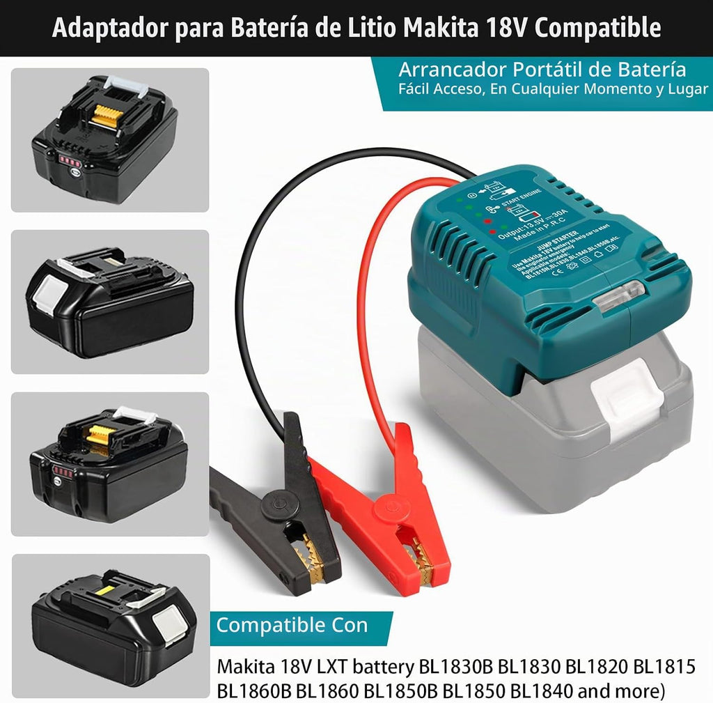 Adaptador de Arrancador Auxiliar para Batería de Iones de Litio de...