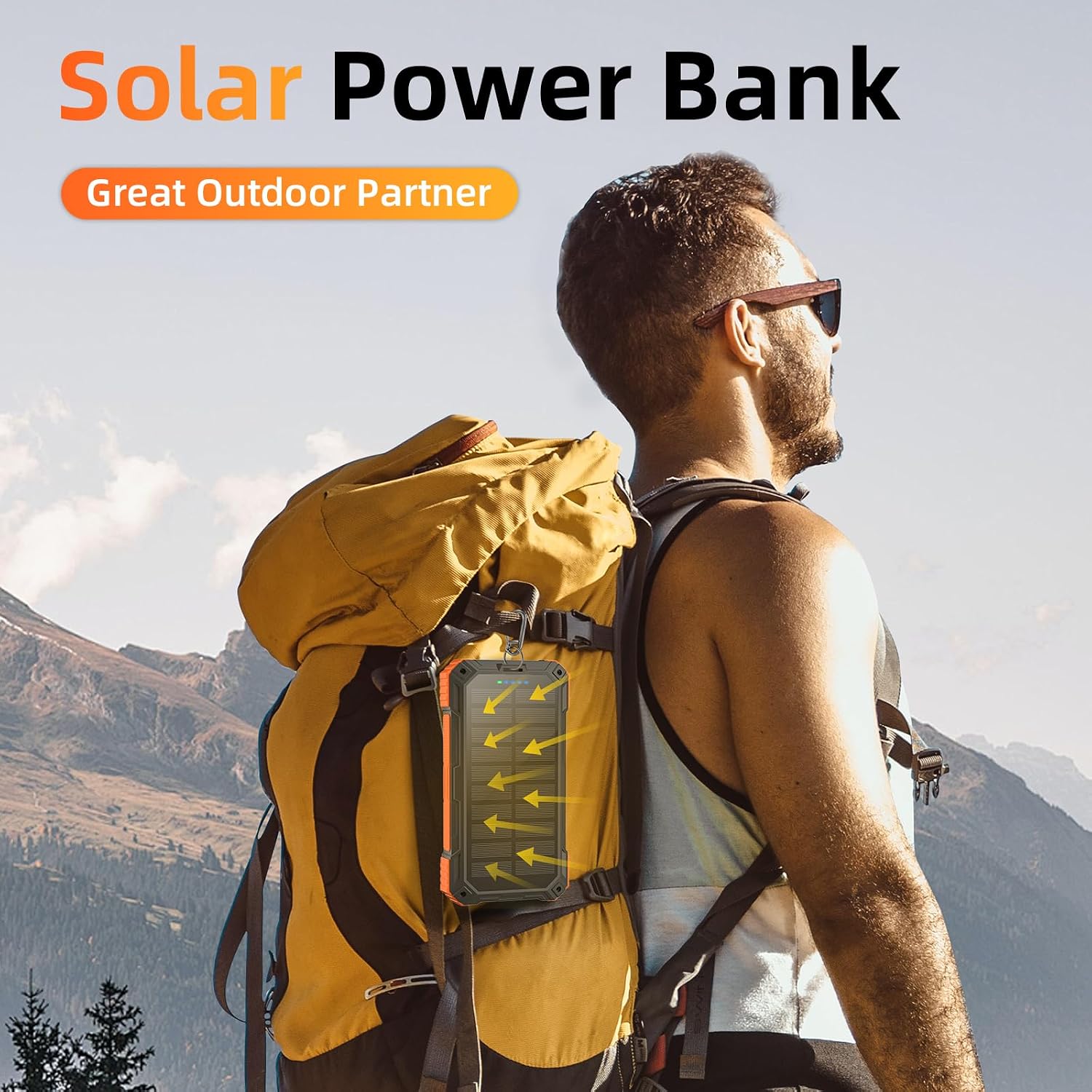 YOLOSKS Cargador solar de 49800 mAh, cargador de teléfono portátil...