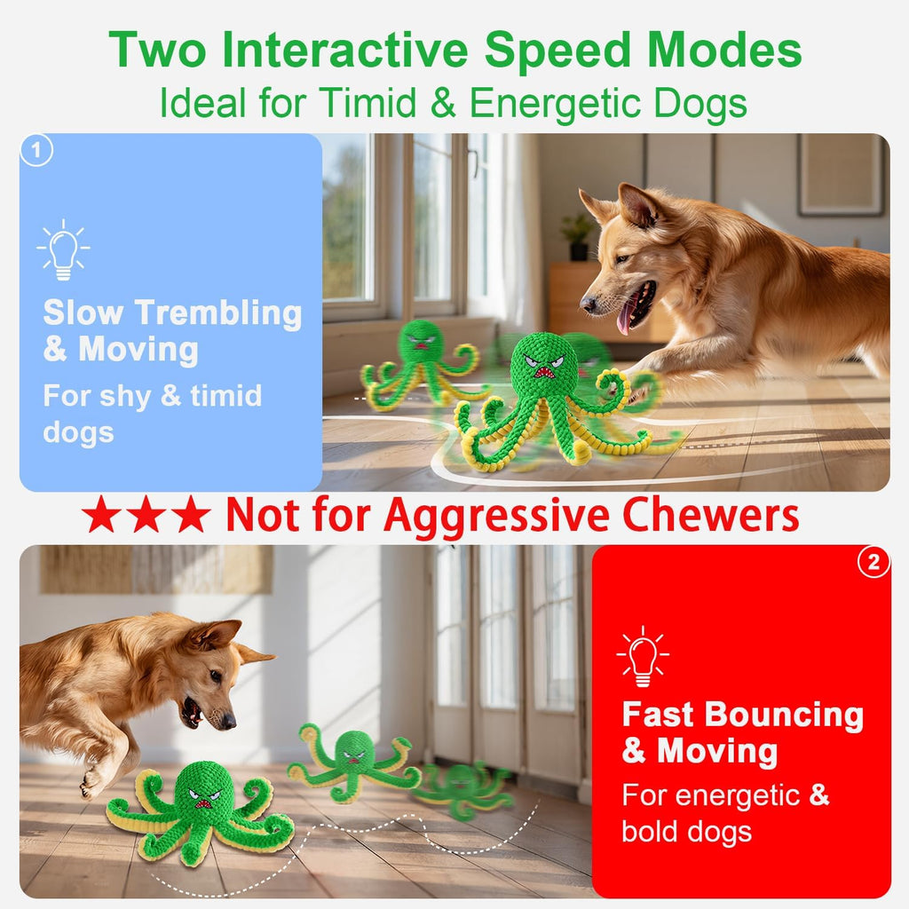 Qraxond Juguetes Interactivos para Perros Pulpo, Juguete Automático...