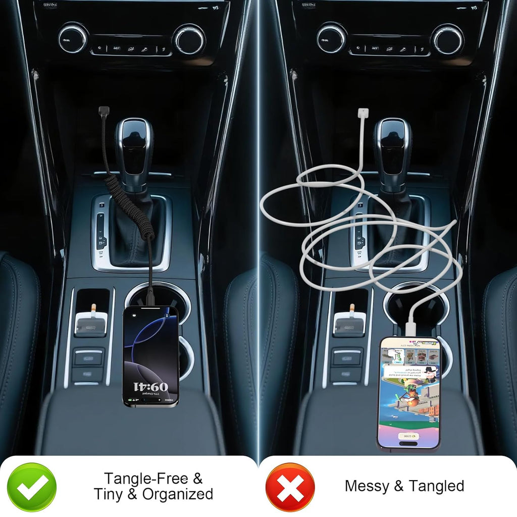 Eettvekd Cargador Carplay en espiral de carga rápida, [2 unidades,...