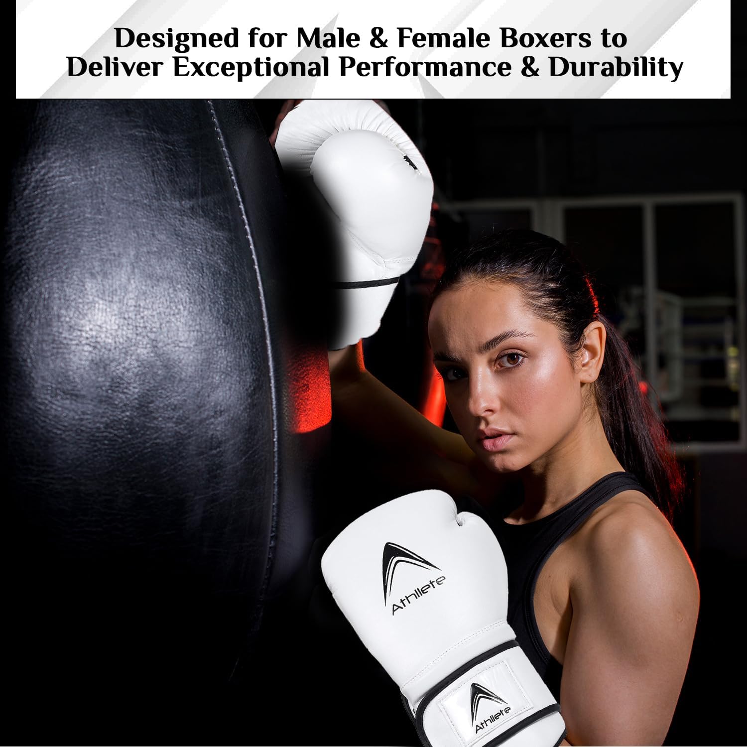 Athllete Guantes de boxeo duraderos y cómodos para hombres y mujere...
