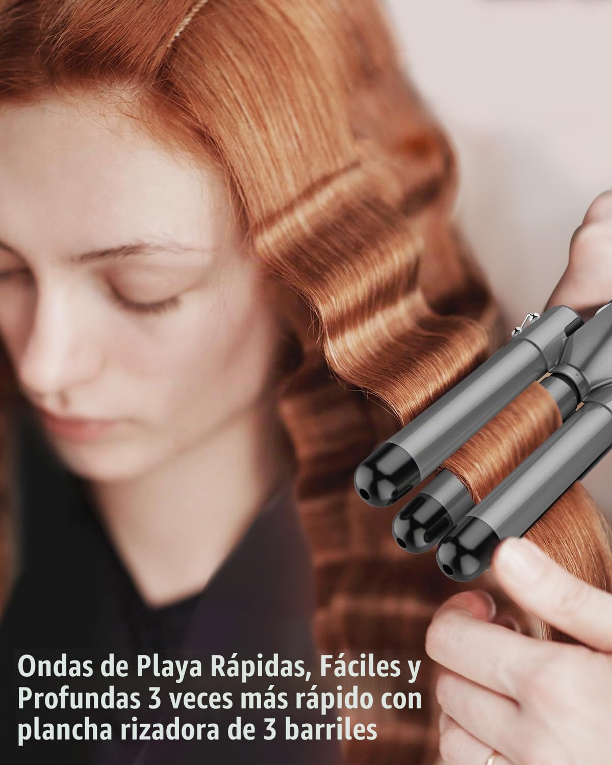 BESTOPE PRO Juego de rizadores 5 en 1, rizador de pelo de 3 barrile...