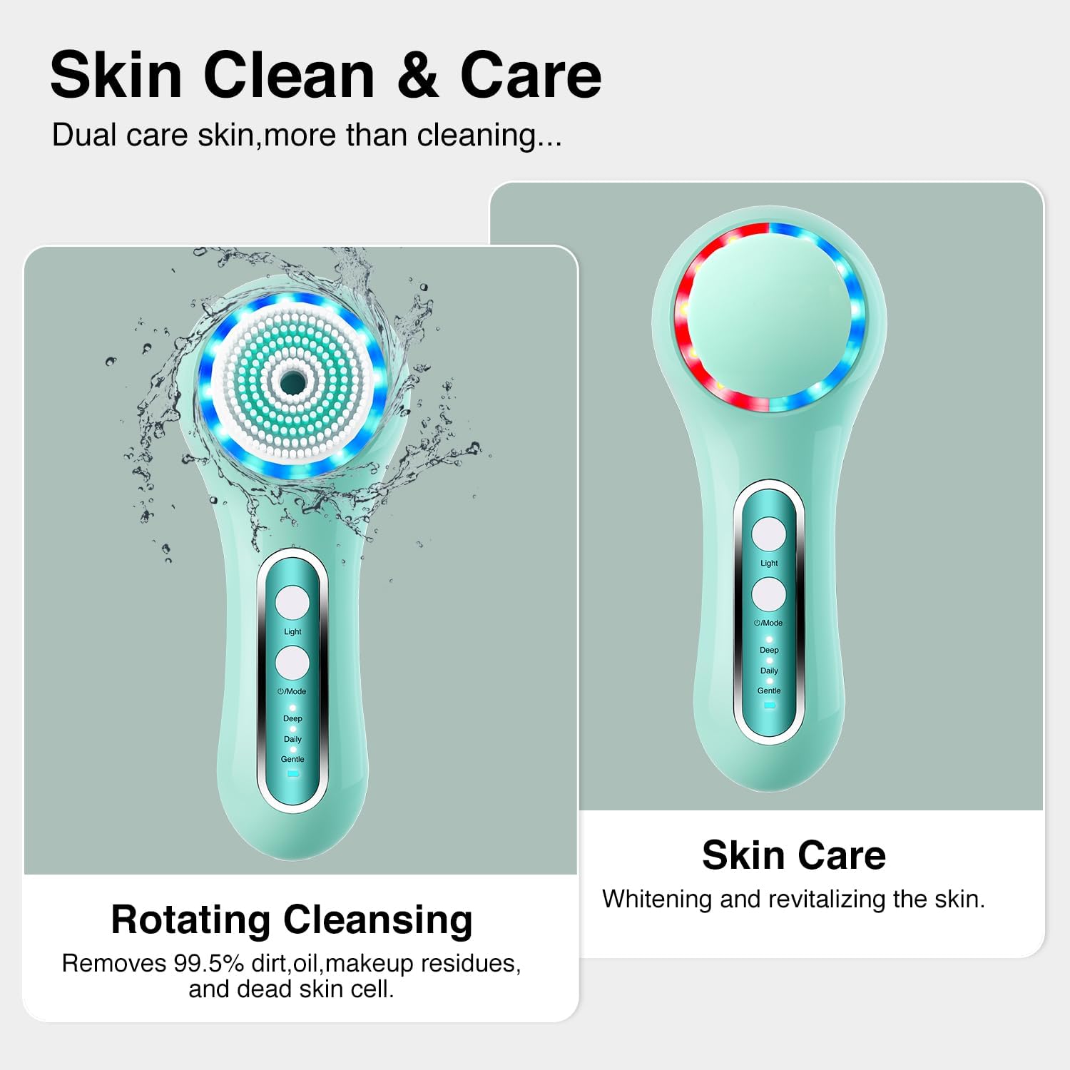 UMICKOO Exfoliante facial, cepillo de limpieza facial recargable co...