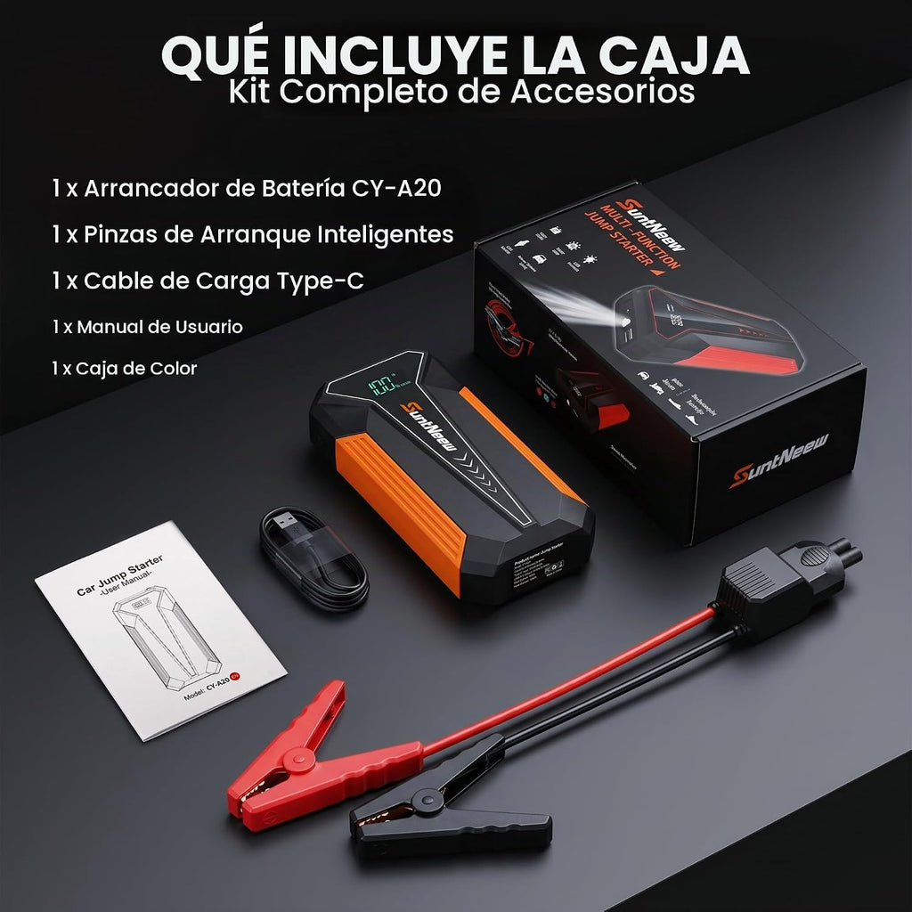 Jump Starter Power Bank de 8000 mAh (hasta 6.5 L de gasolina\/5.0 L...