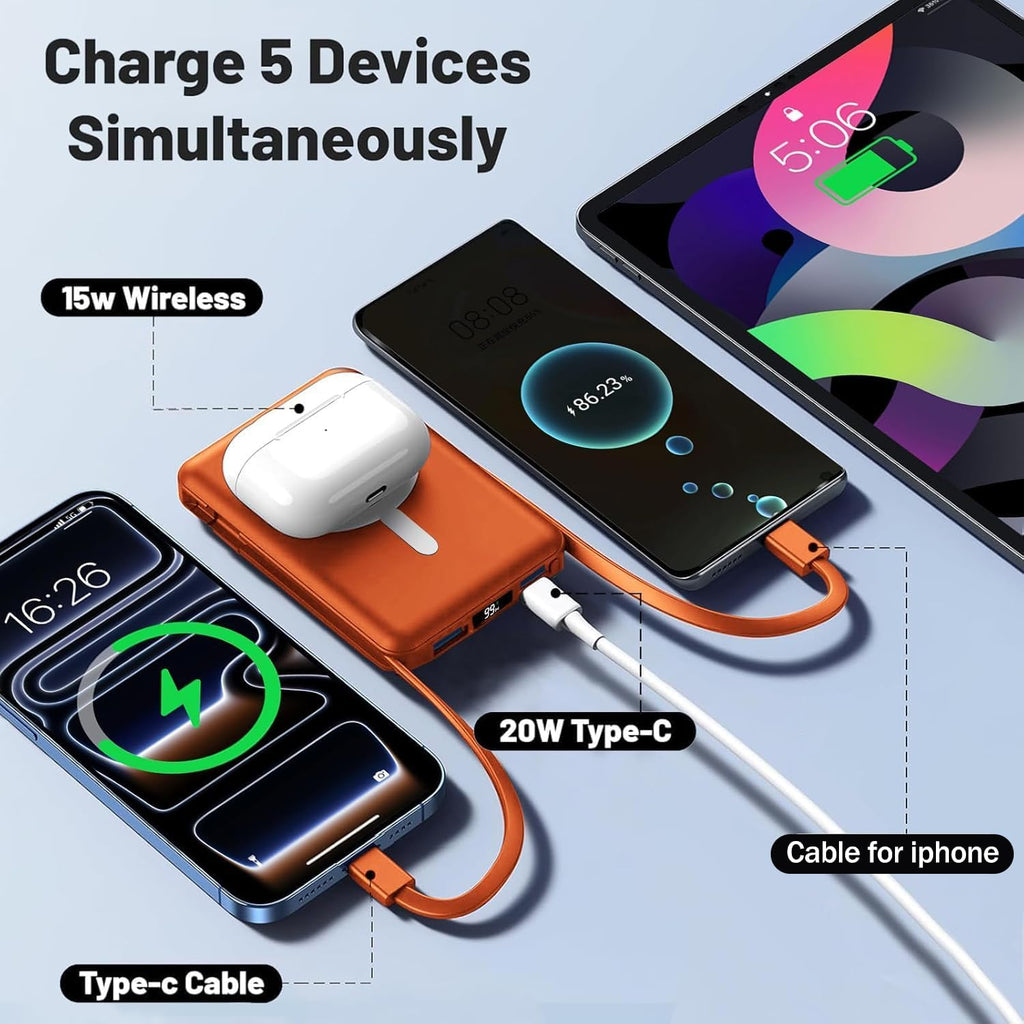 Azmuth Cargador portátil MagSafe, banco de energía magnético de 100...
