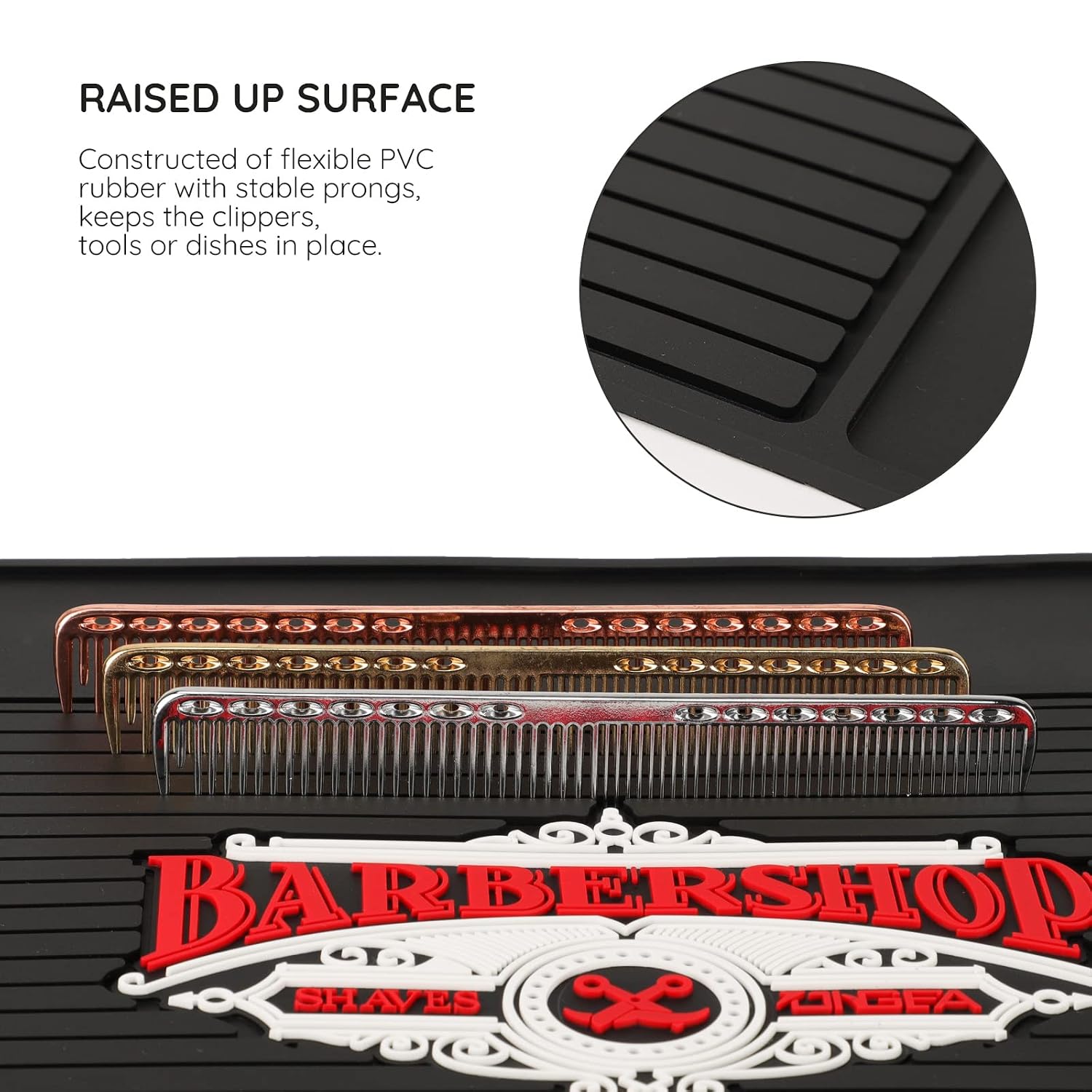 Segbeauty - Tapete negro para estación de peluquería de 17.7 x 11.8...