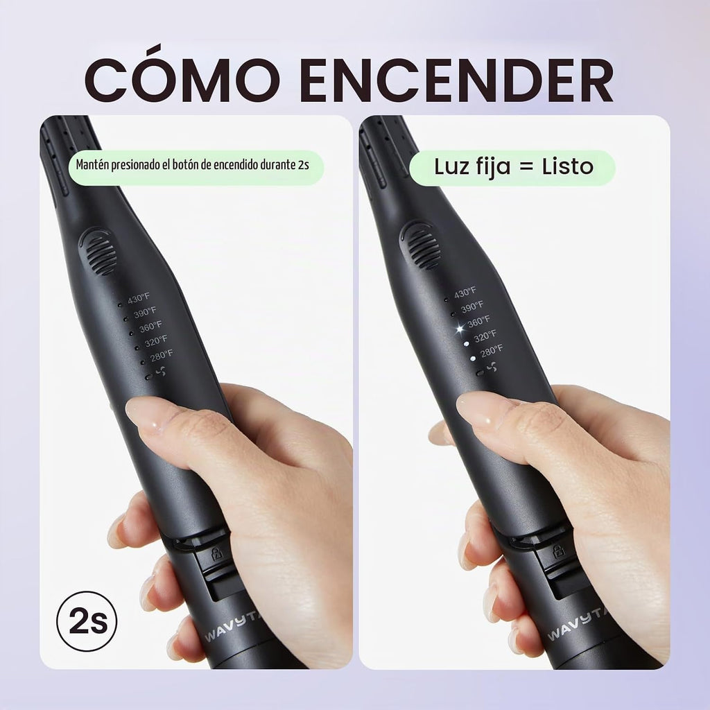 Wavytalk Plancha plana tipo lápiz de 1,65 pulgadas, lápiz rizador d...