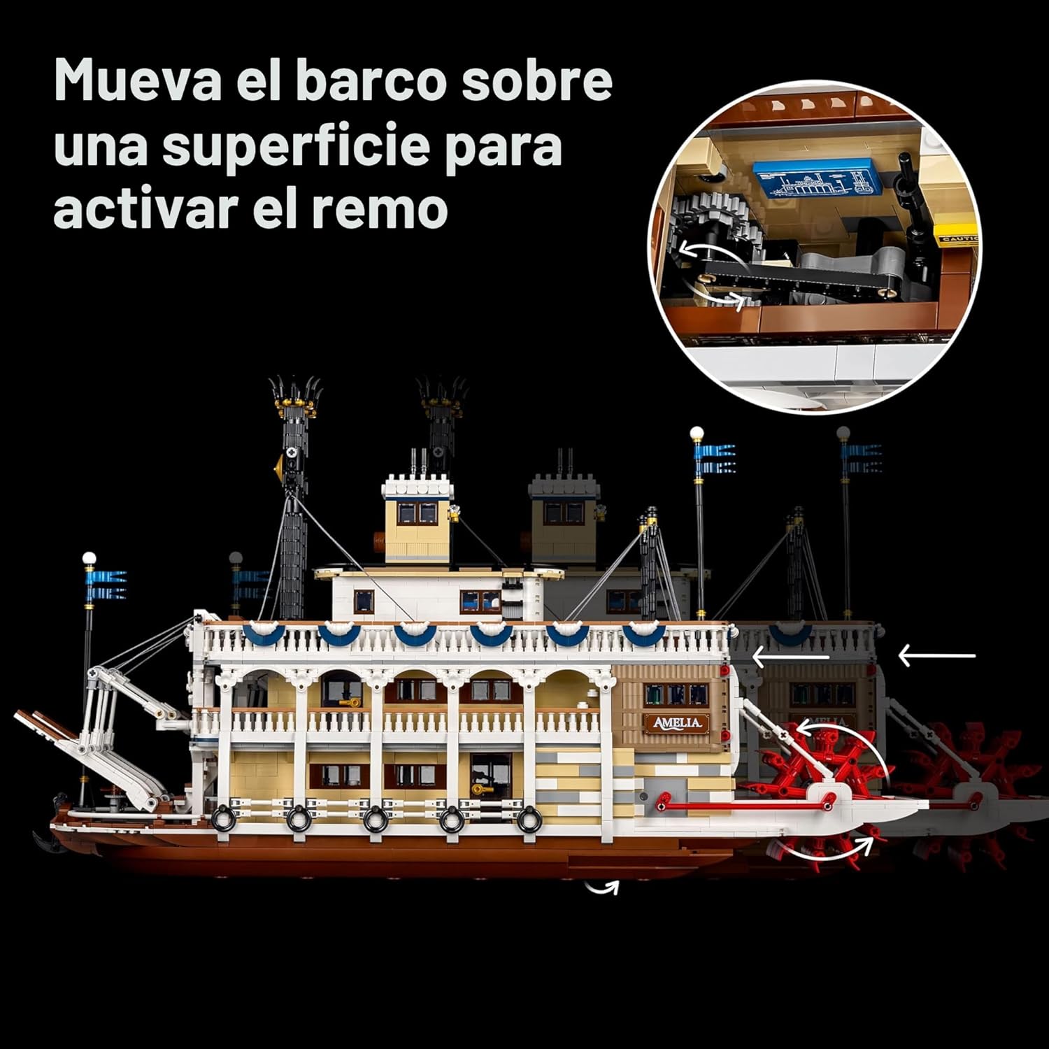 LEGO Ideas River Steamboat - Juego de construcción de barcos de vap...