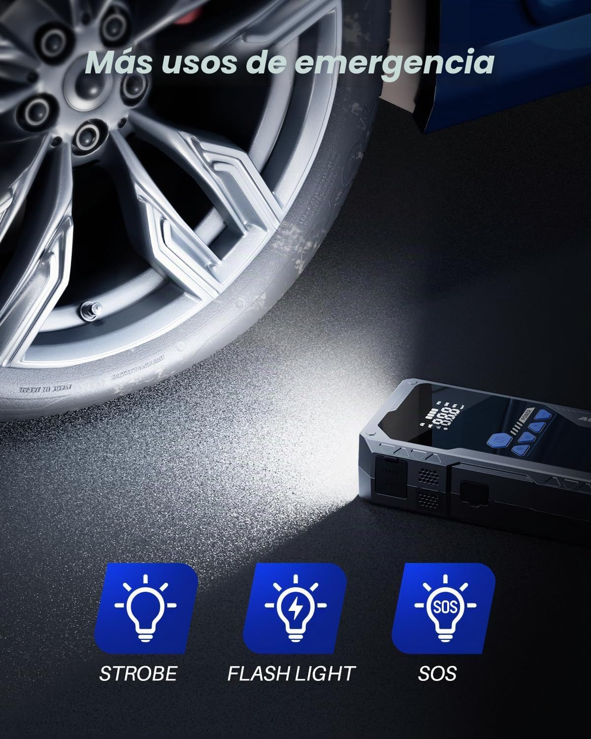 AUTOONE Arrancador de 6000A con compresor de aire (todo gas\/10L di...