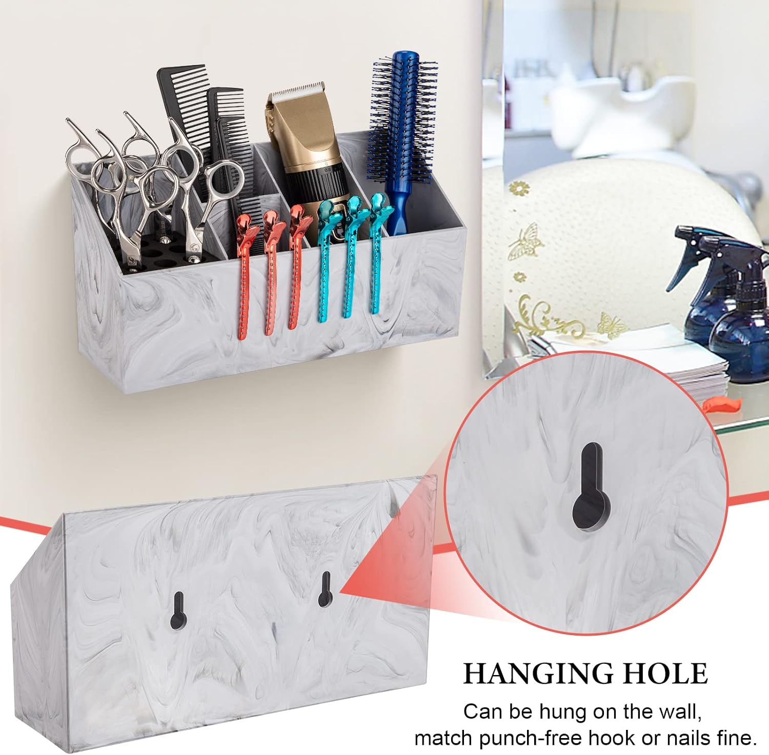 Noverlife Soporte para Tijeras de Peluquería, Organizador de Escrit...