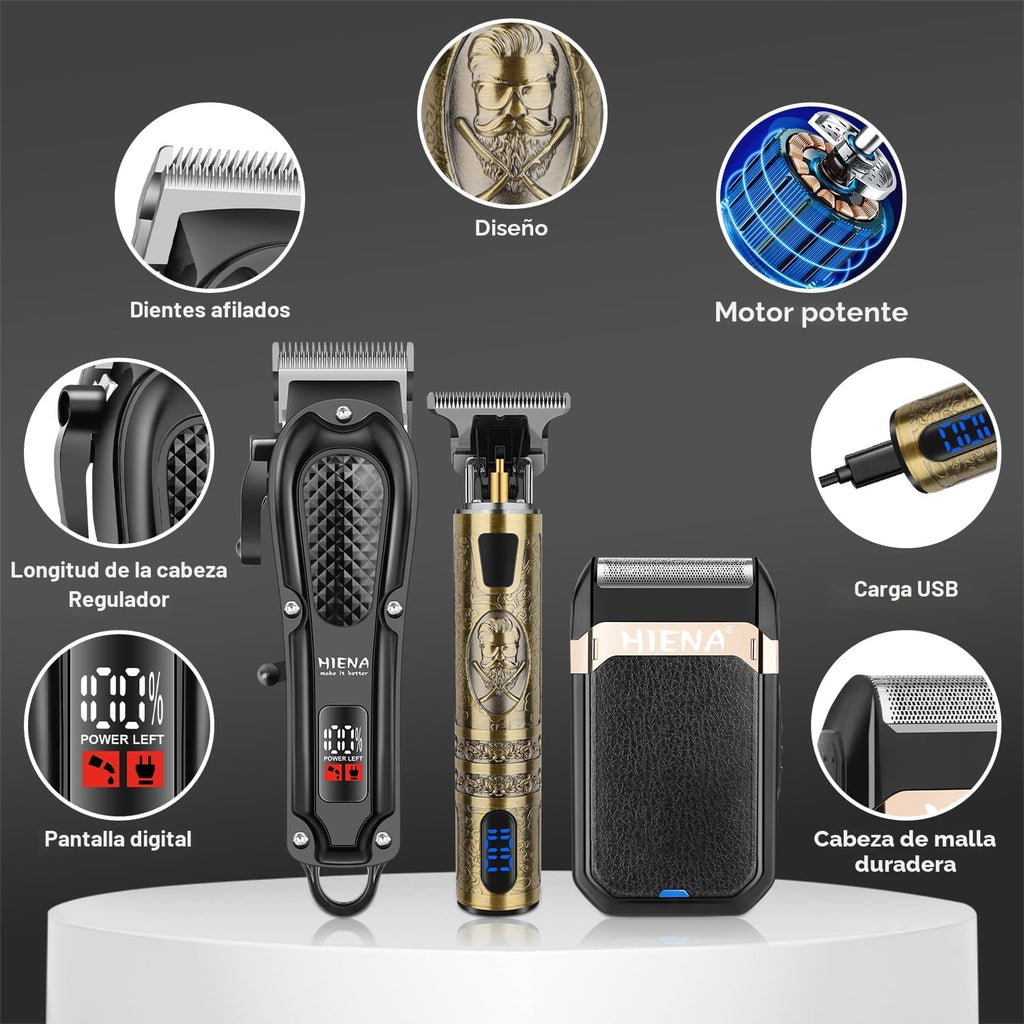 HIENA PRO Cortadora de pelo profesional para hombres, cortadora de...