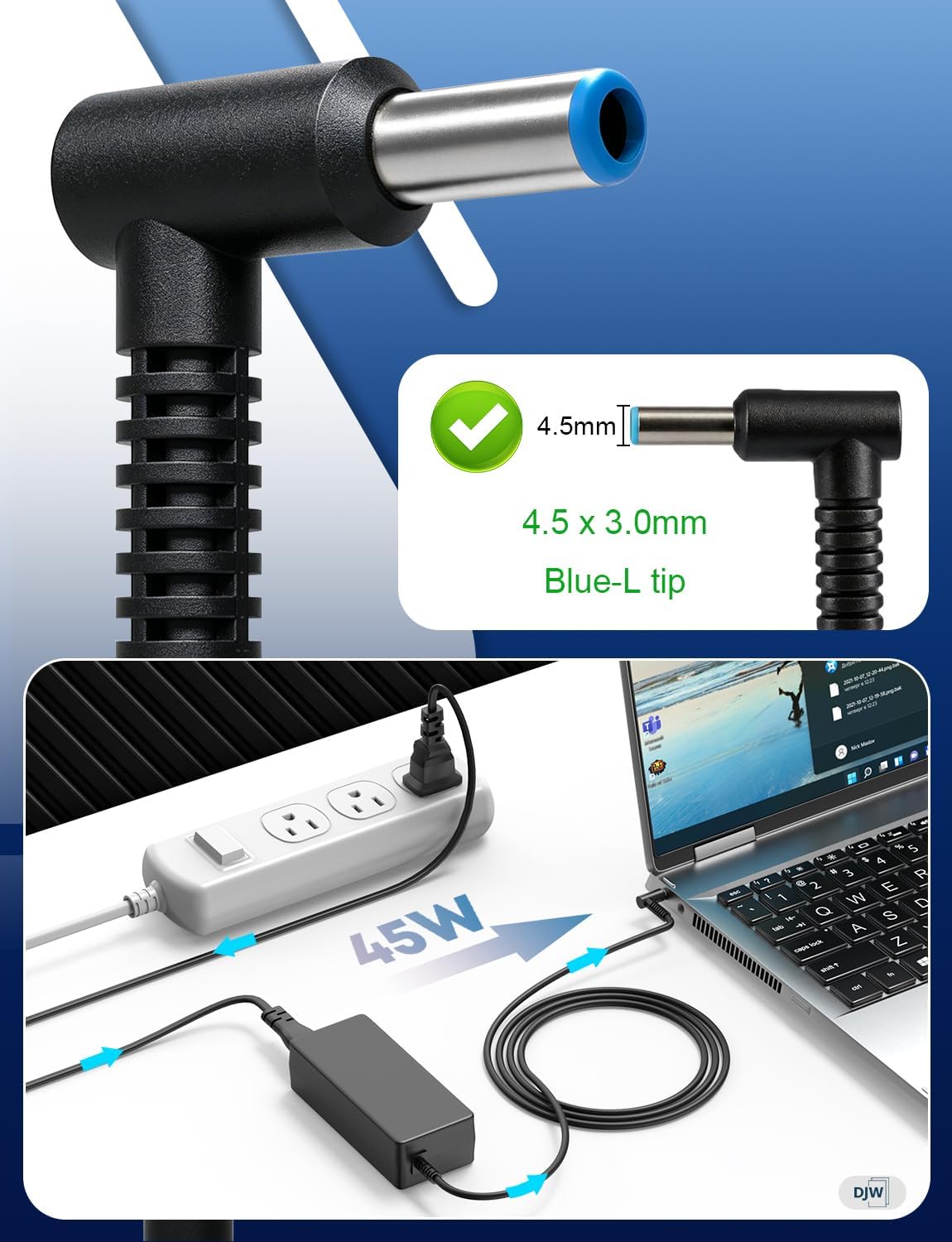 Cargador para portátil HP Stream 14 13 11, Pavilion x360 15, EliteB...