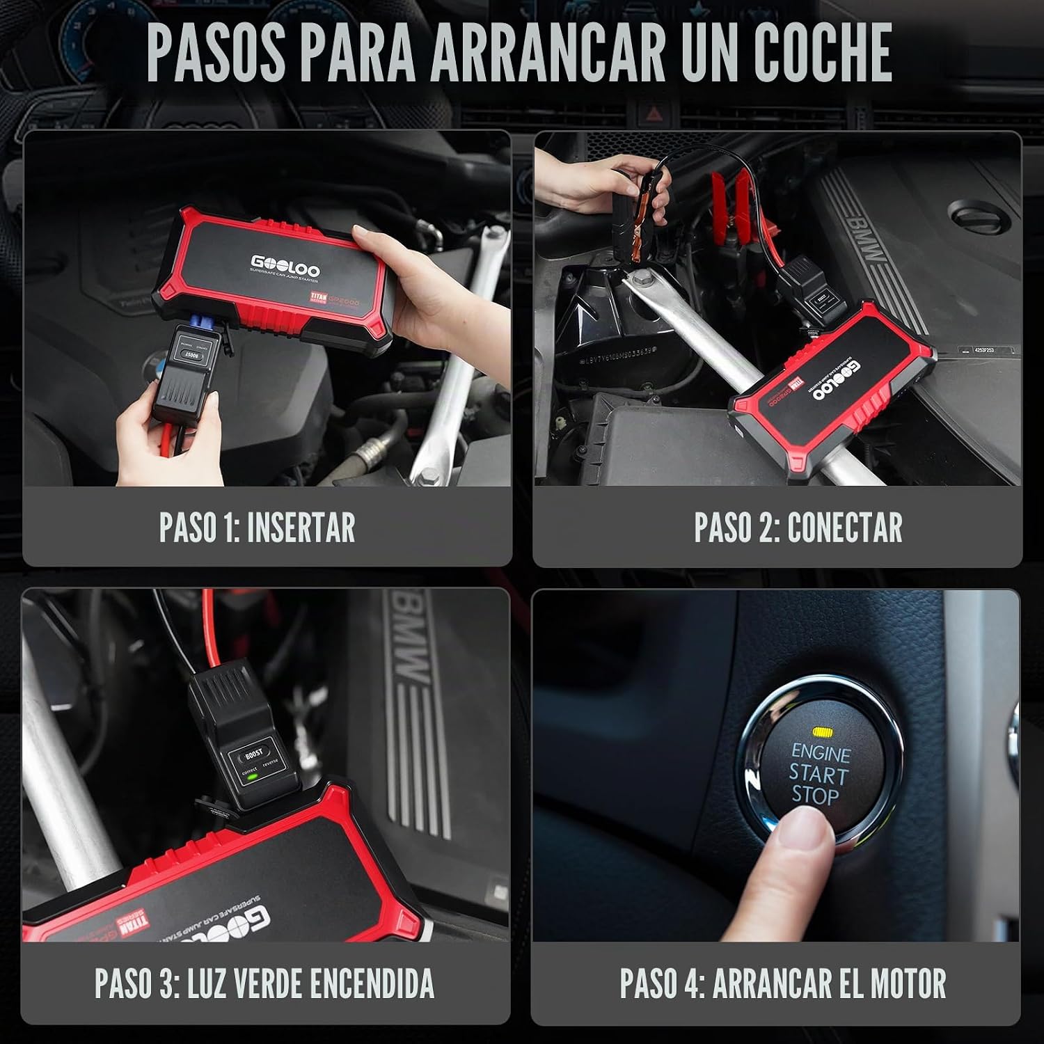 GOOLOO Nuevo Arrancador de Batería GP2000, 12V 2000A Arrancador de...