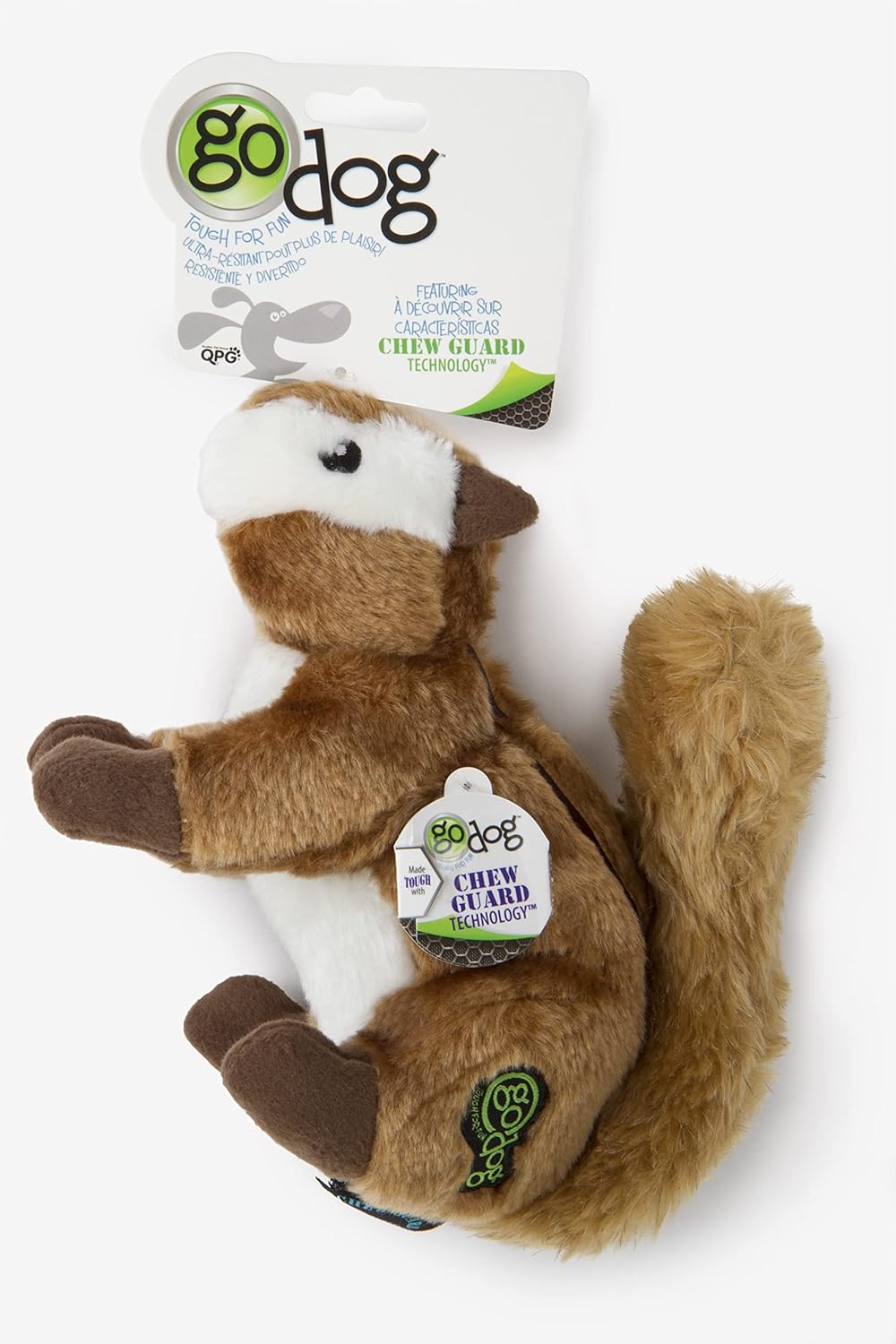 goDog Wildlife Chipmunk - Juguete chirriante de felpa para perro, t...