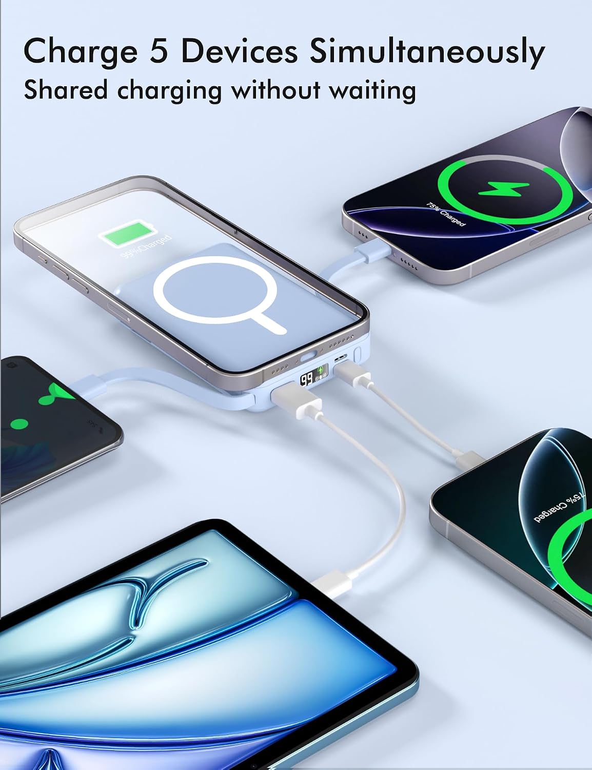 podoru Paquete de batería Magsafe, banco de energía magnético de 10...