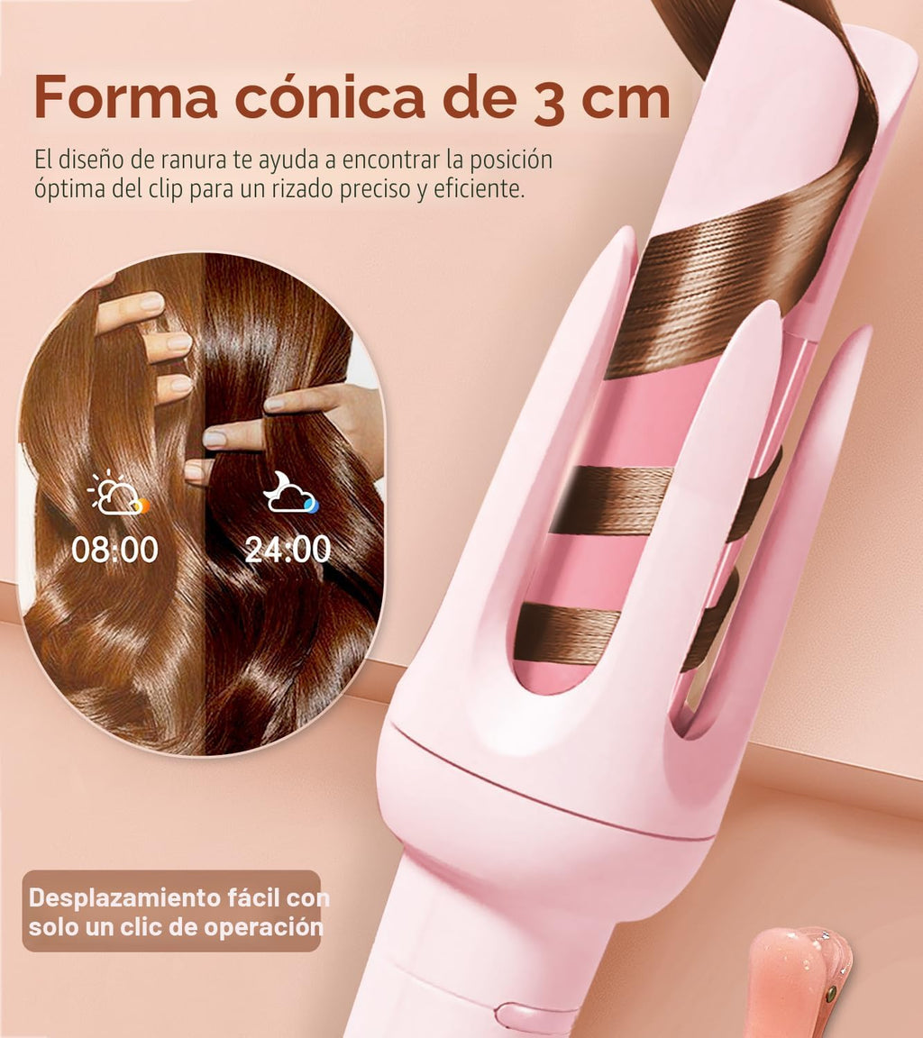 Rizador de pelo automático, rizador automático con 4 temperaturas y...