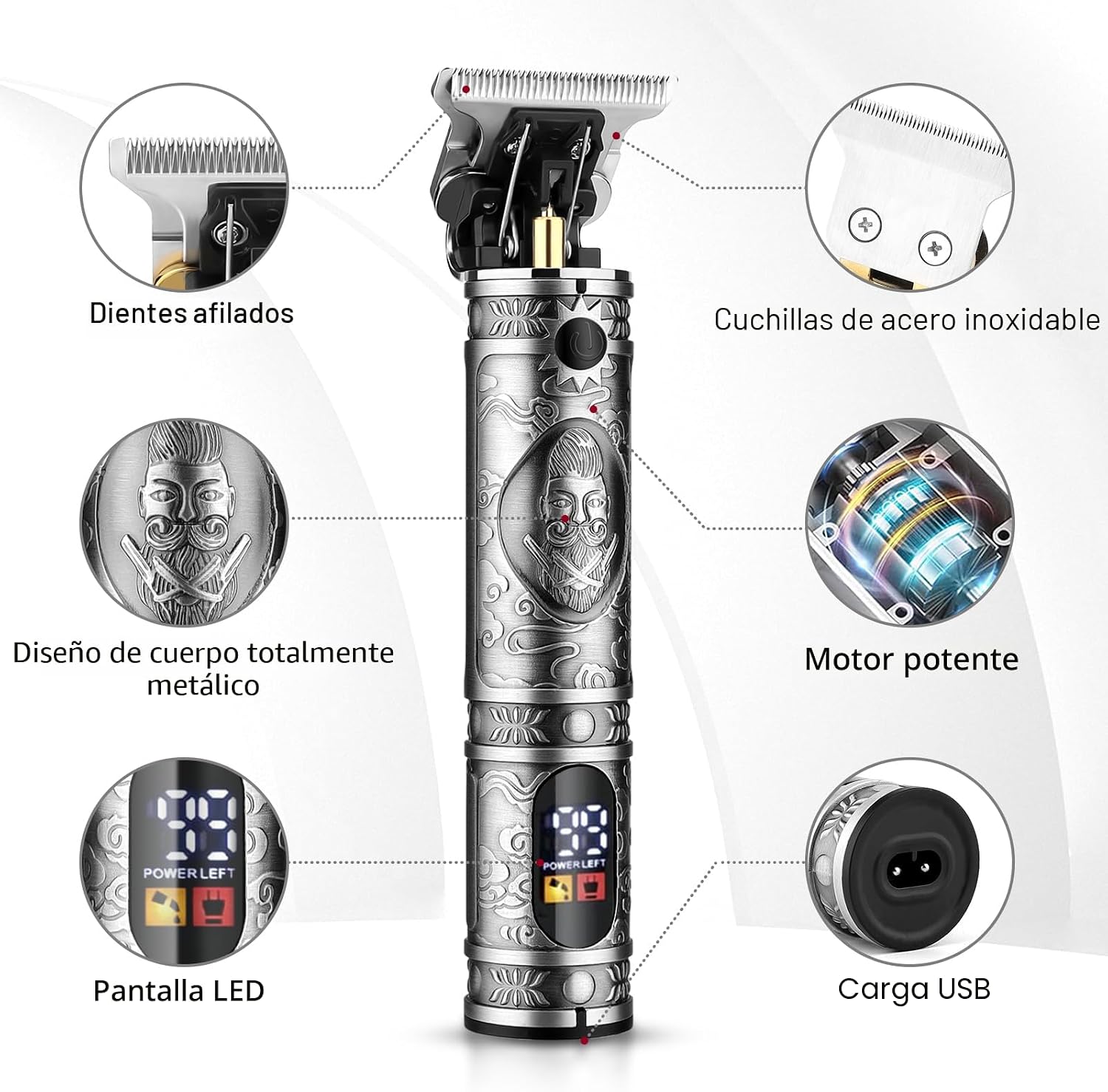 GSKY - Cortadora de cabello profesional, kit de aseo y recortador d...
