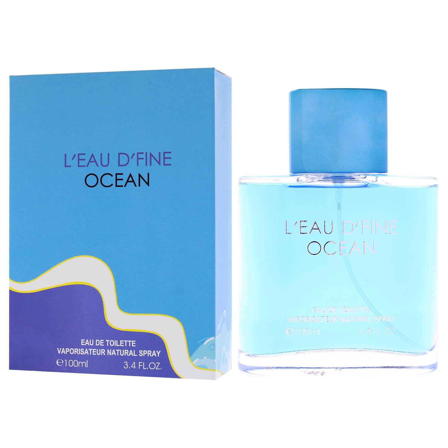 LEau DFine Ocean de Fine Perfumery para hombres - 3.4 oz EDT Spray