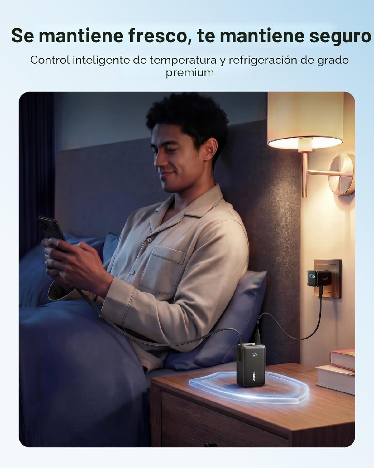 Anker Cargador portátil nano, 45 W 10000 mAh con cable retráctil de...