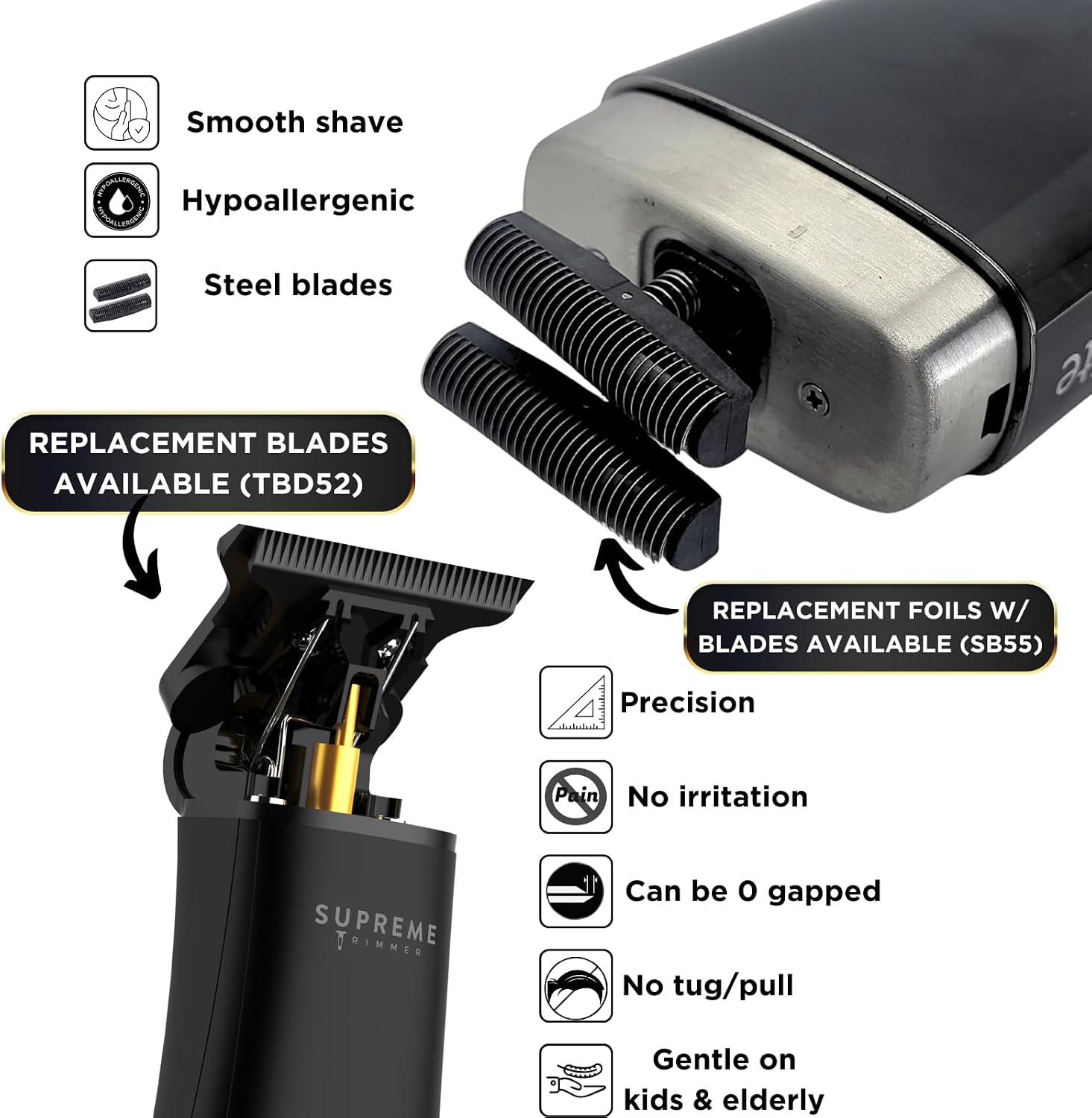 Supreme Trimmer 2 en 1 DLC T-Shaper recortadora de barba y cabello...
