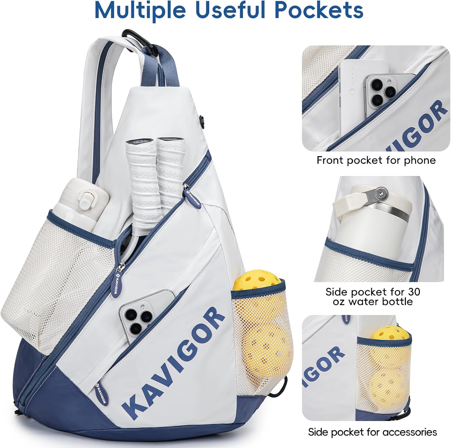 KAVIGOR Bolsa de pickleball 2025, mochila ultraligera convertible c...
