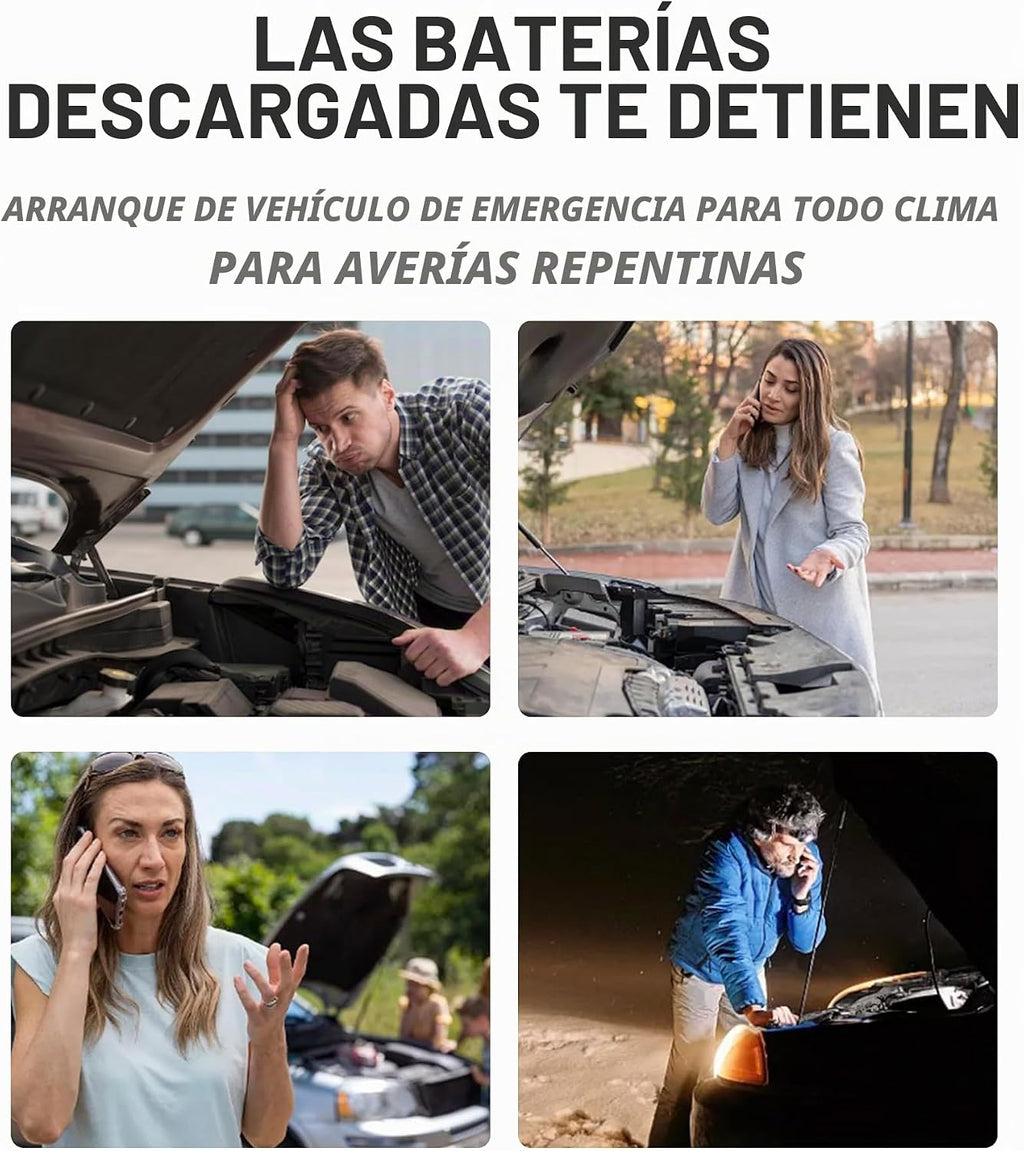 Arrancador de Batería de Coche 12V Paquete de Refuerzo de Batería 4...